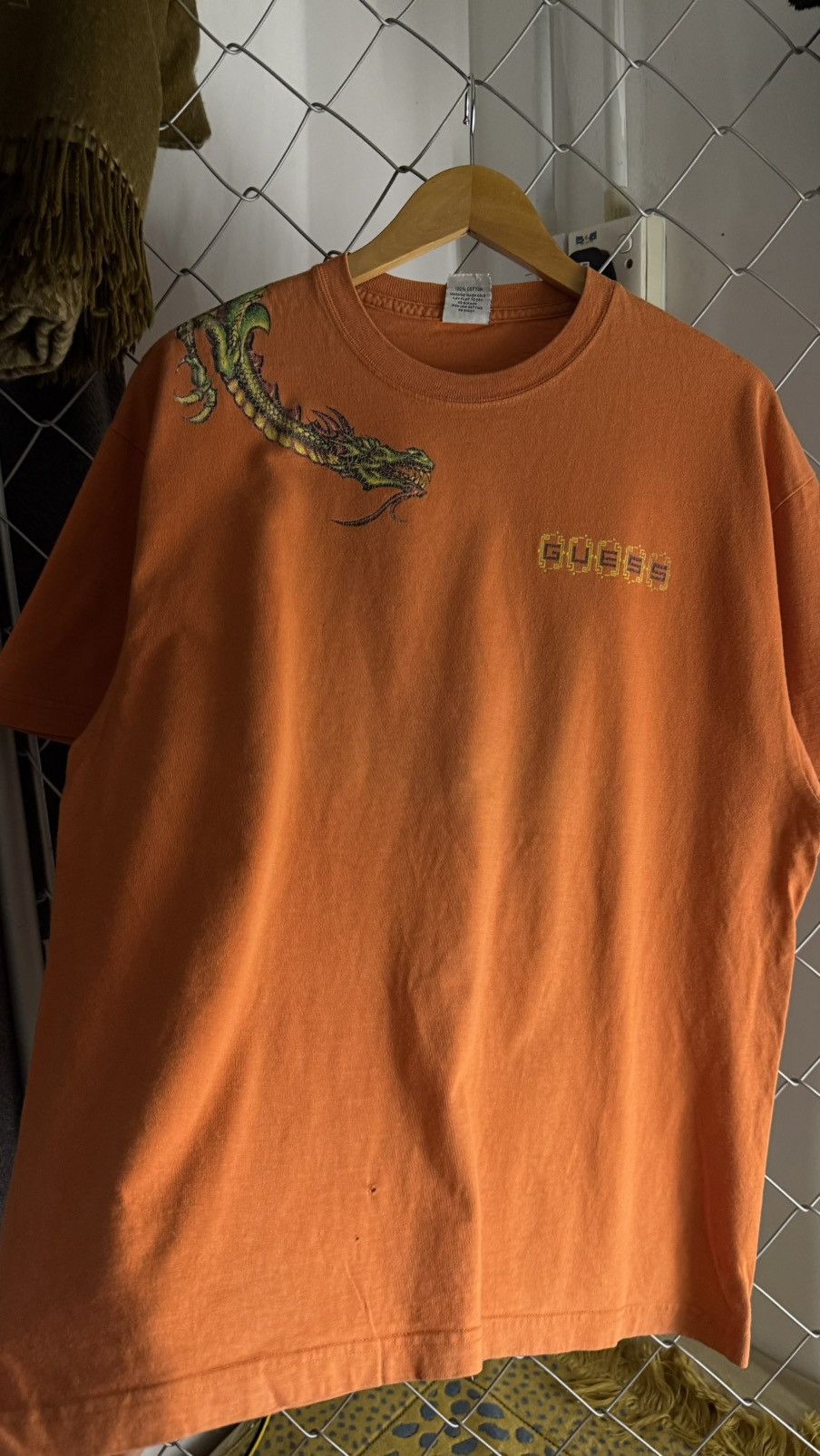 Guess Vintage Guess USA Dragon Print Wrap Around Tee Made In USA Size US L / EU 52-54 / 3 - 2 Thumbnail