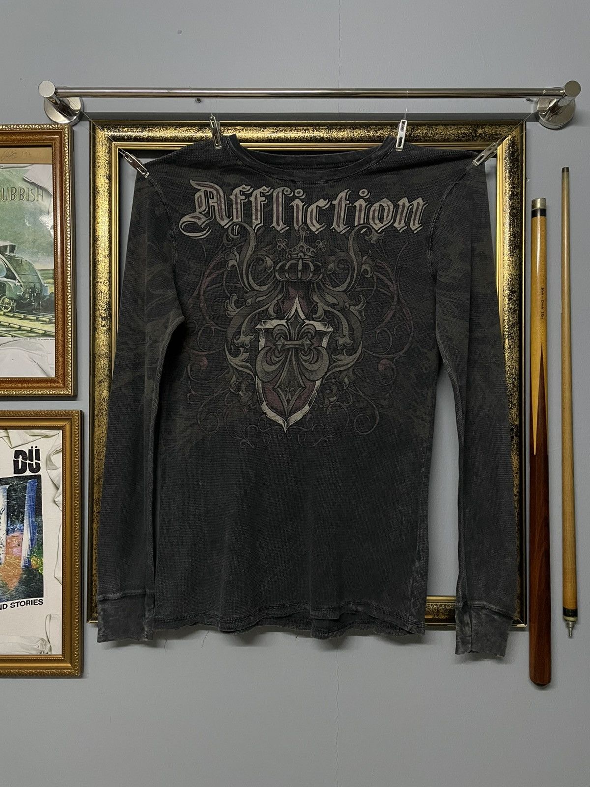 Affliction Vintage 1990s Designer Affliction Life Fast Die Young Skull Size US M / EU 48-50 / 2 - 5 Thumbnail