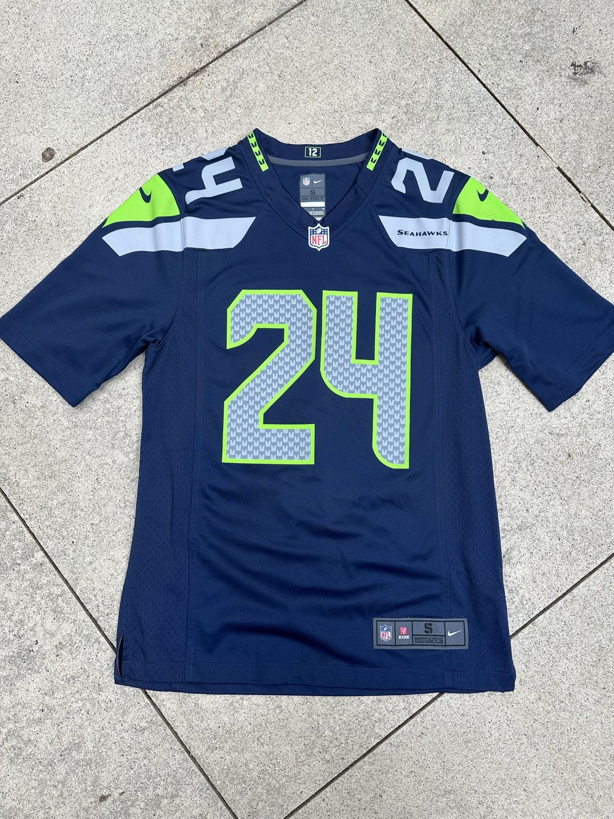 NEW - Mens Stitched Nike NFL Jersey - Marshawn Lynch - Seahawks - S-3XL