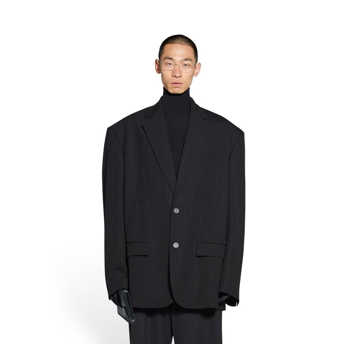 Balenciaga o1w1db10425 Oversized Jacket in Black Size US M / EU 48-50 / 2 - 5 Thumbnail