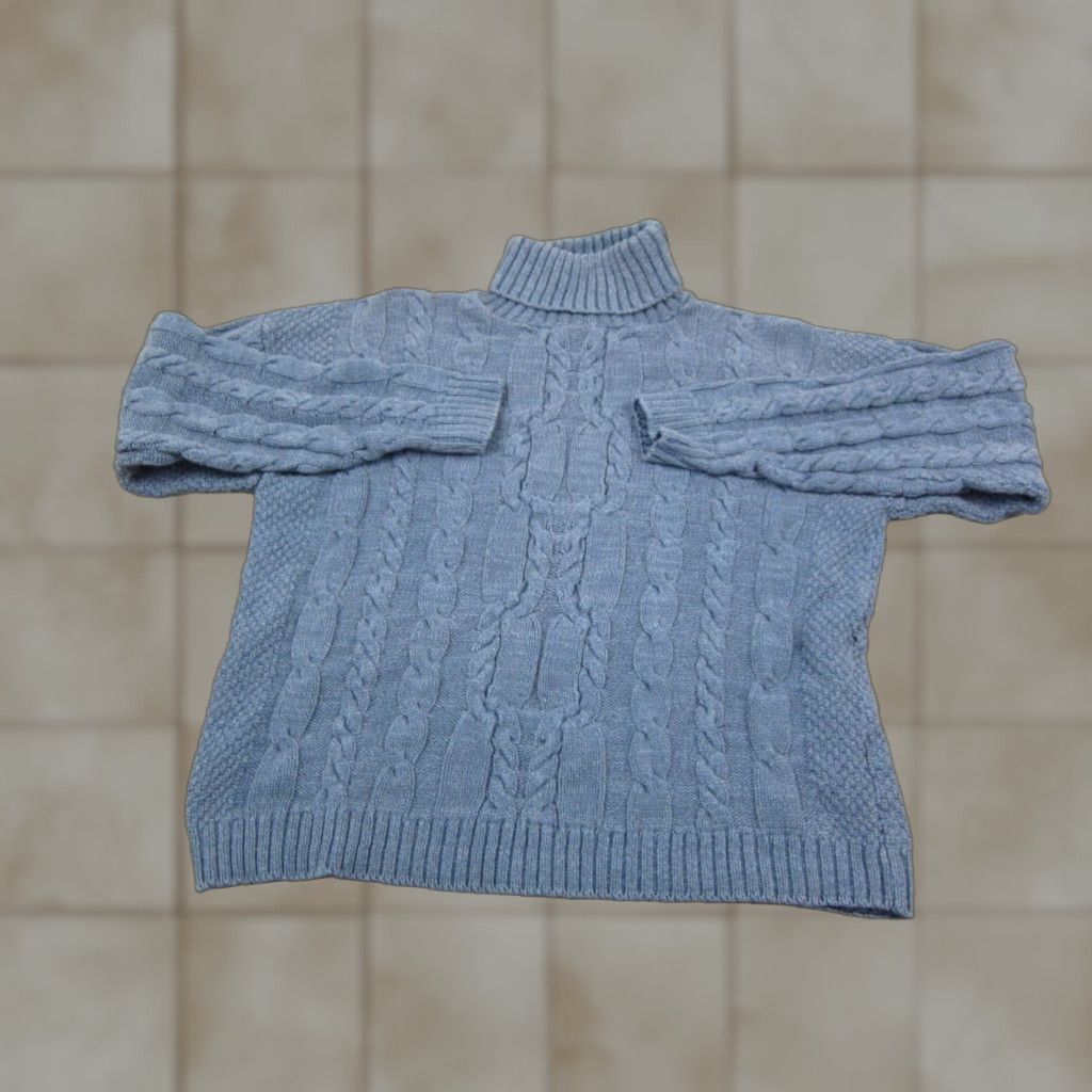 Vintage VINTAGE Hunt Club Sweater Men XL Blue Cable Knit Cotton Made in USA Size US XL / EU 56 / 4 - 1 Thumbnail