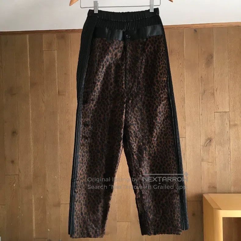 Junya Watanabe Junya Watanabe size XS Leopard print pleated spliced trous Size 23" - 1 Thumbnail