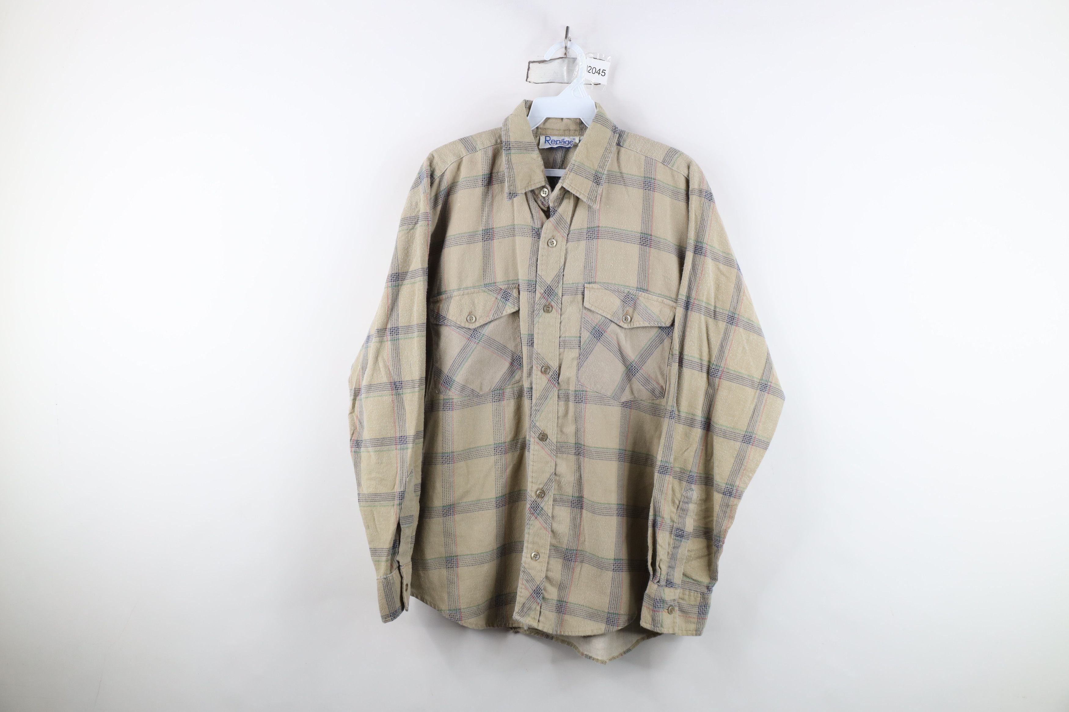 Vintage Vintage 90s Streetwear Flannel Collared Button Shirt Plaid Size US M / EU 48-50 / 2 - 1 Thumbnail