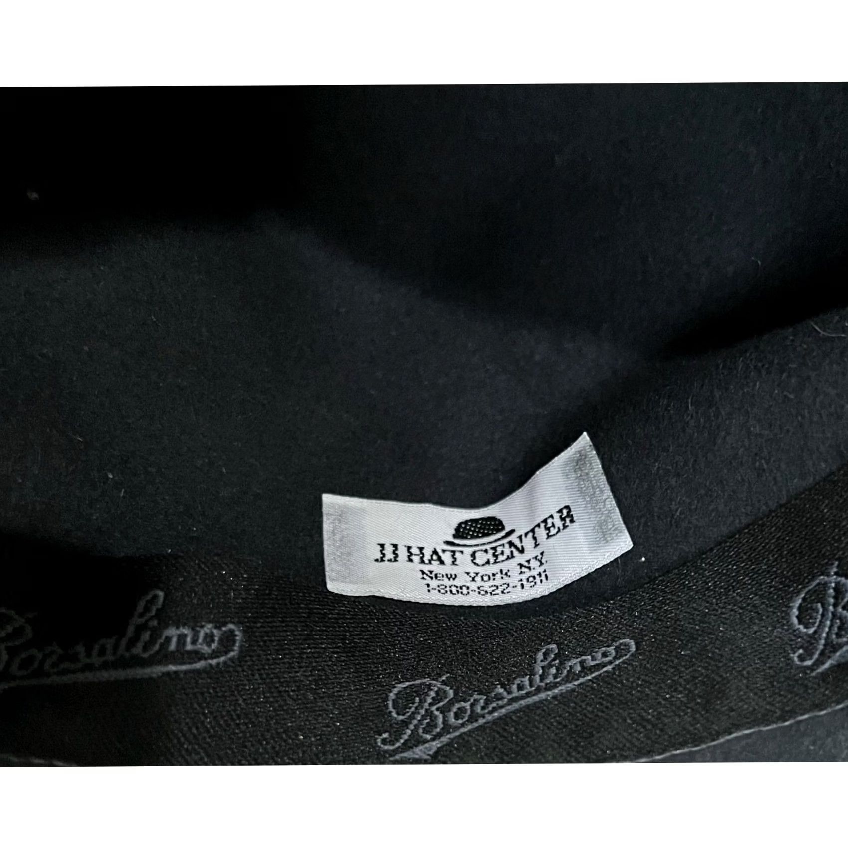 Borsalino BORSALINO Black Fur Felt Fedora Hat SZ 7 56 Made Italy Water Repellent Fedora Mens Size ONE SIZE - 8 Thumbnail