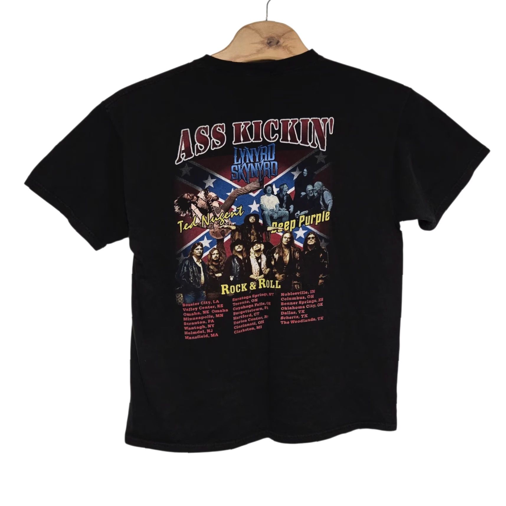 Vintage VINTAGE LYNYRD SKYNYRD Tour T-Shirt Men's XL Black 2002 - Rock Band Crew Neck Short Sleeve Cotton Image logo All Seasons Breathable Size US XL / EU 56 / 4 - 3 Thumbnail