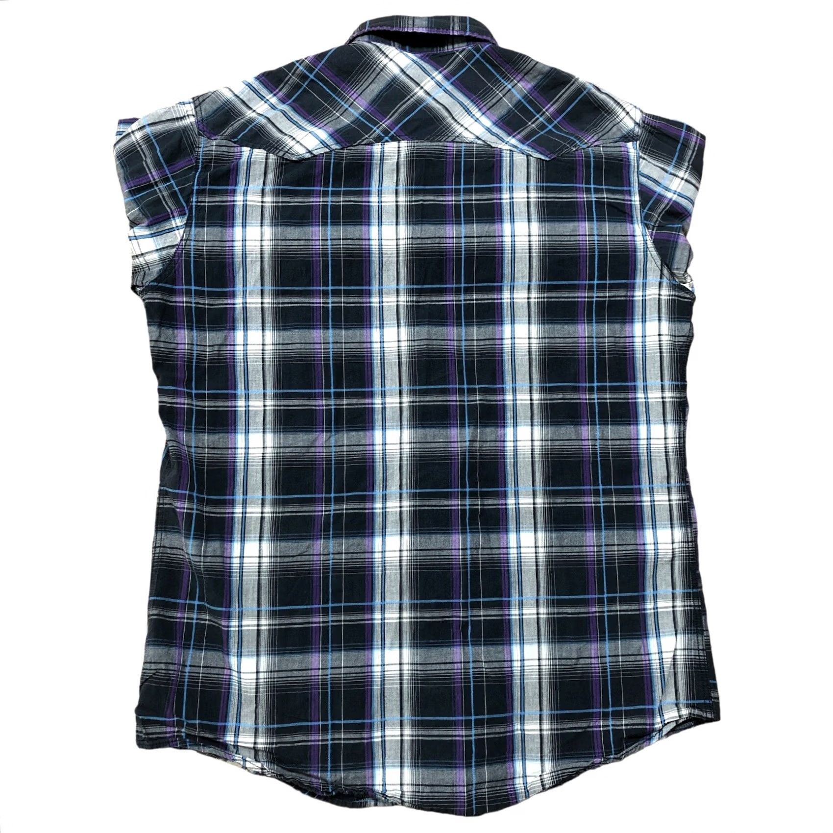 Roper VINTAGE Roper Plaid Western Pearl Snap Shirt Mens Medium Black Purple Cowboy Size US M / EU 48-50 / 2 - 3 Thumbnail