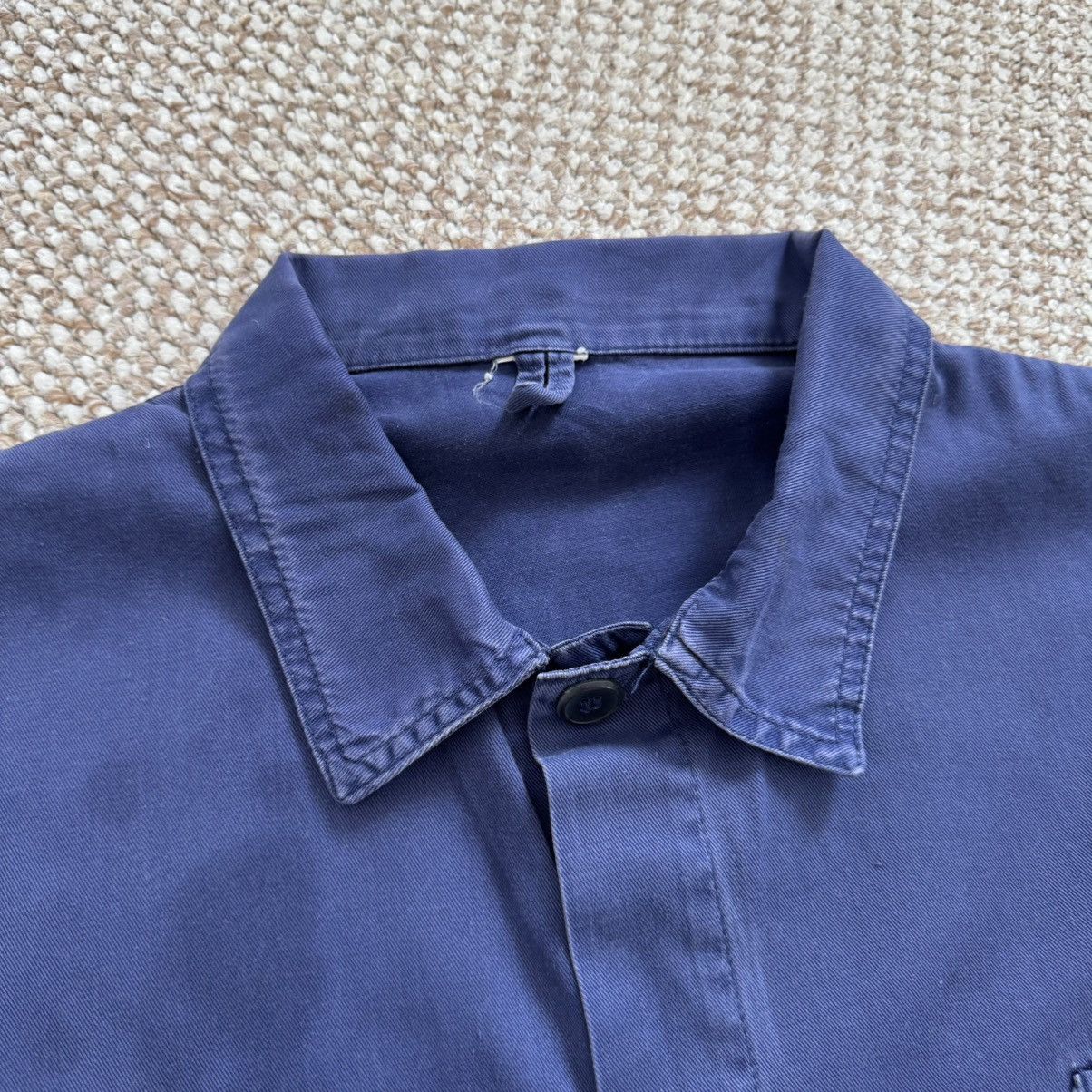 Le Laboureur French vintage faded sanfor work chore stained worn jacket Size US XL / EU 56 / 4 - 2 Thumbnail