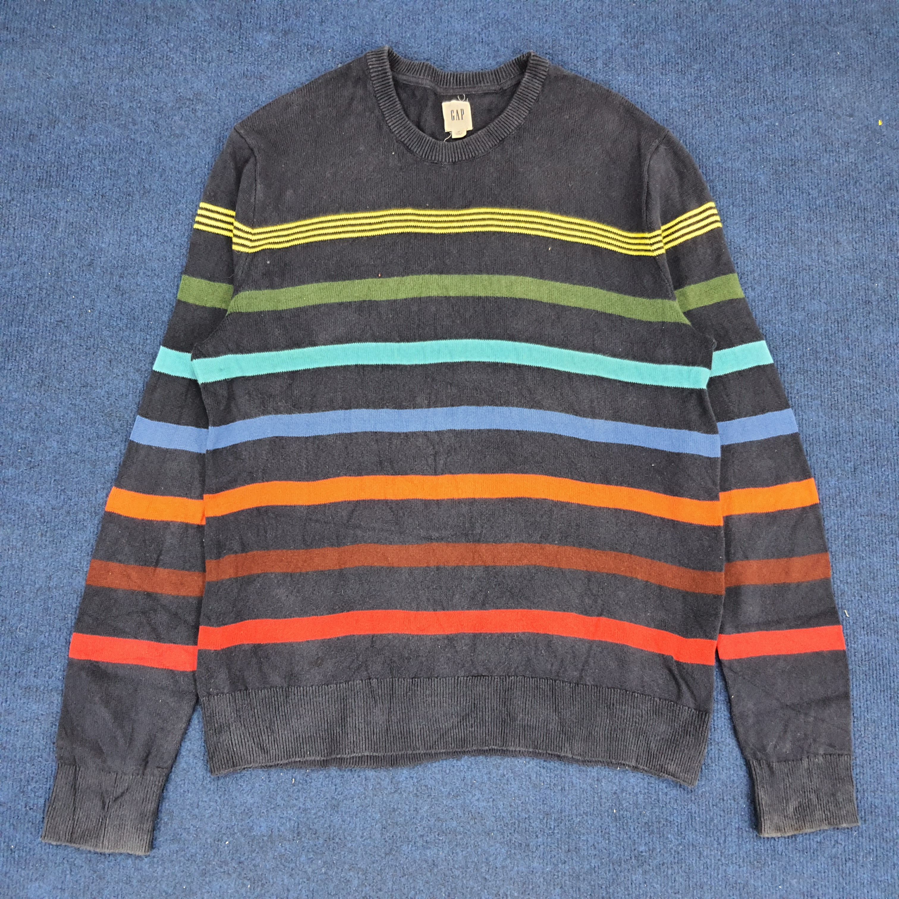 Gap × Vintage Vintage GAP Striped Sweatshirts Size US M / EU 48-50 / 2 - 1 Thumbnail