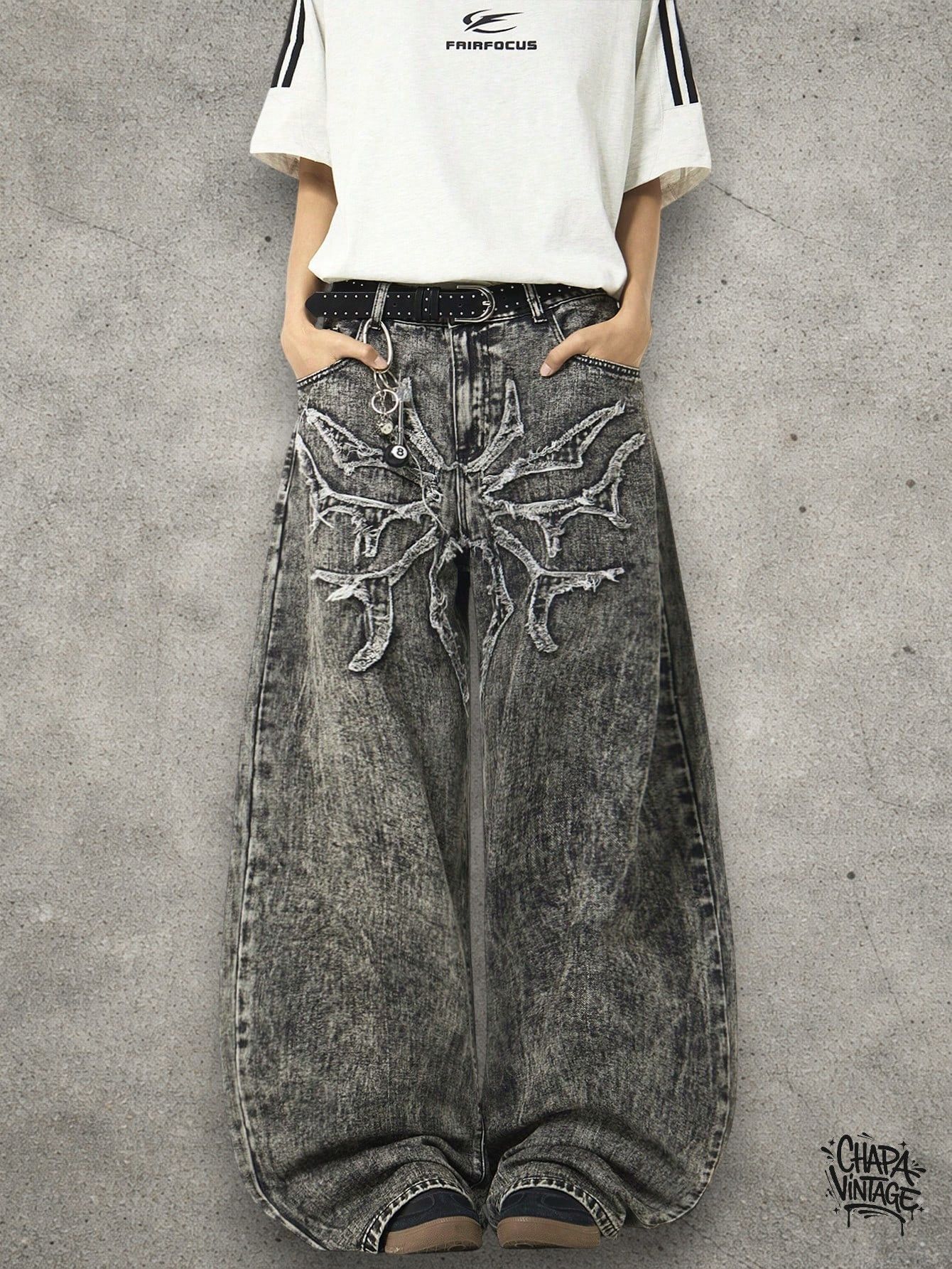 Japanese Brand Wide leg loose jeans Size US 32 / EU 48 - 1 Thumbnail