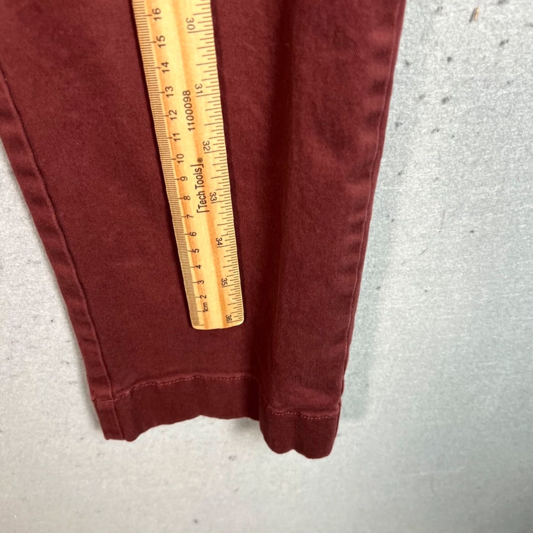 J.Crew J.CREW 484 Mens Slim Chino Pant 33 x 32 Red Cotton Blend Elastane Slim Fit Casual Size US 33 - 7 Thumbnail