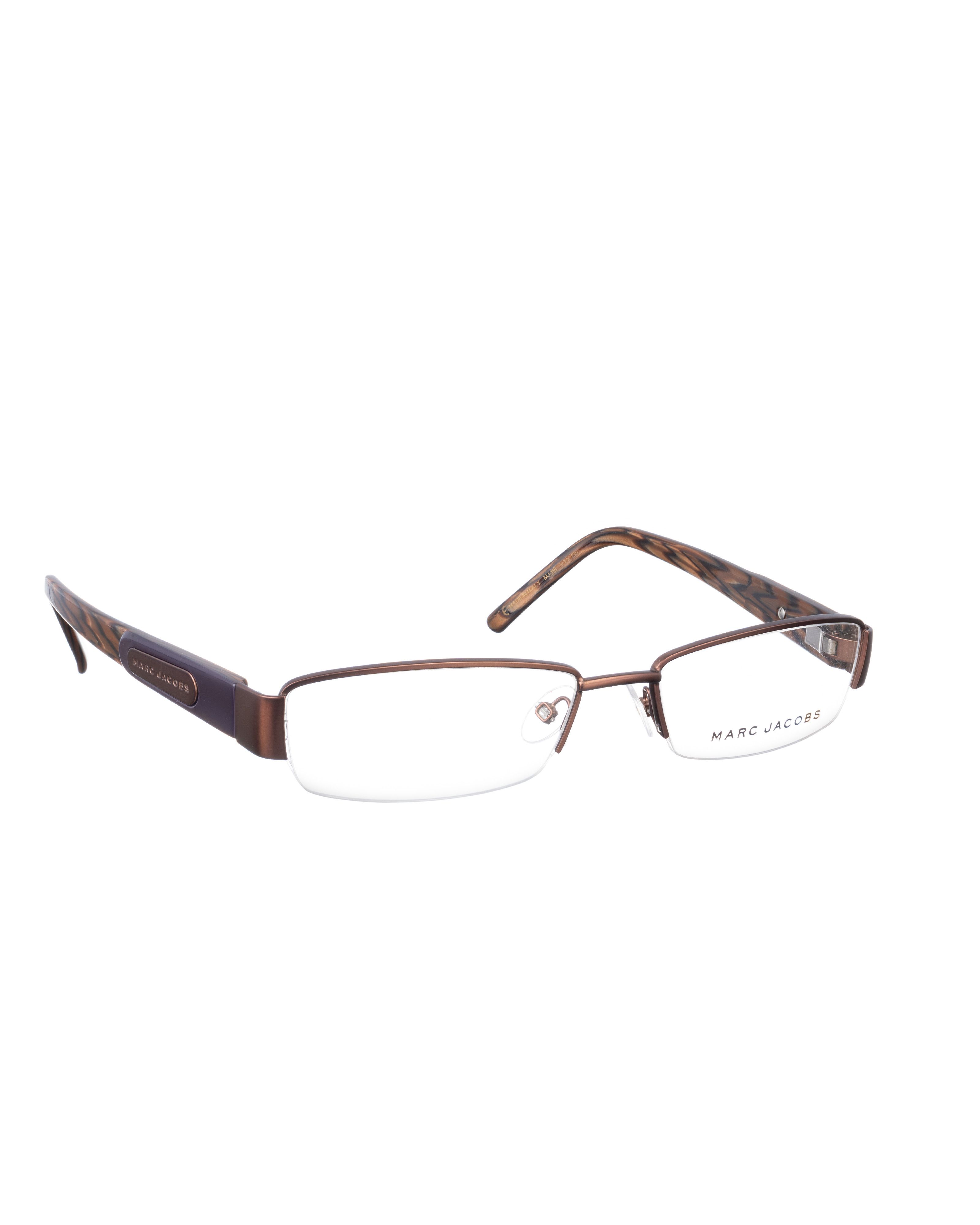 Marc Jacobs Marc Jacobs 90s Deep Brown Metallic HalfRim Glasses Size ONE SIZE - 2 Thumbnail
