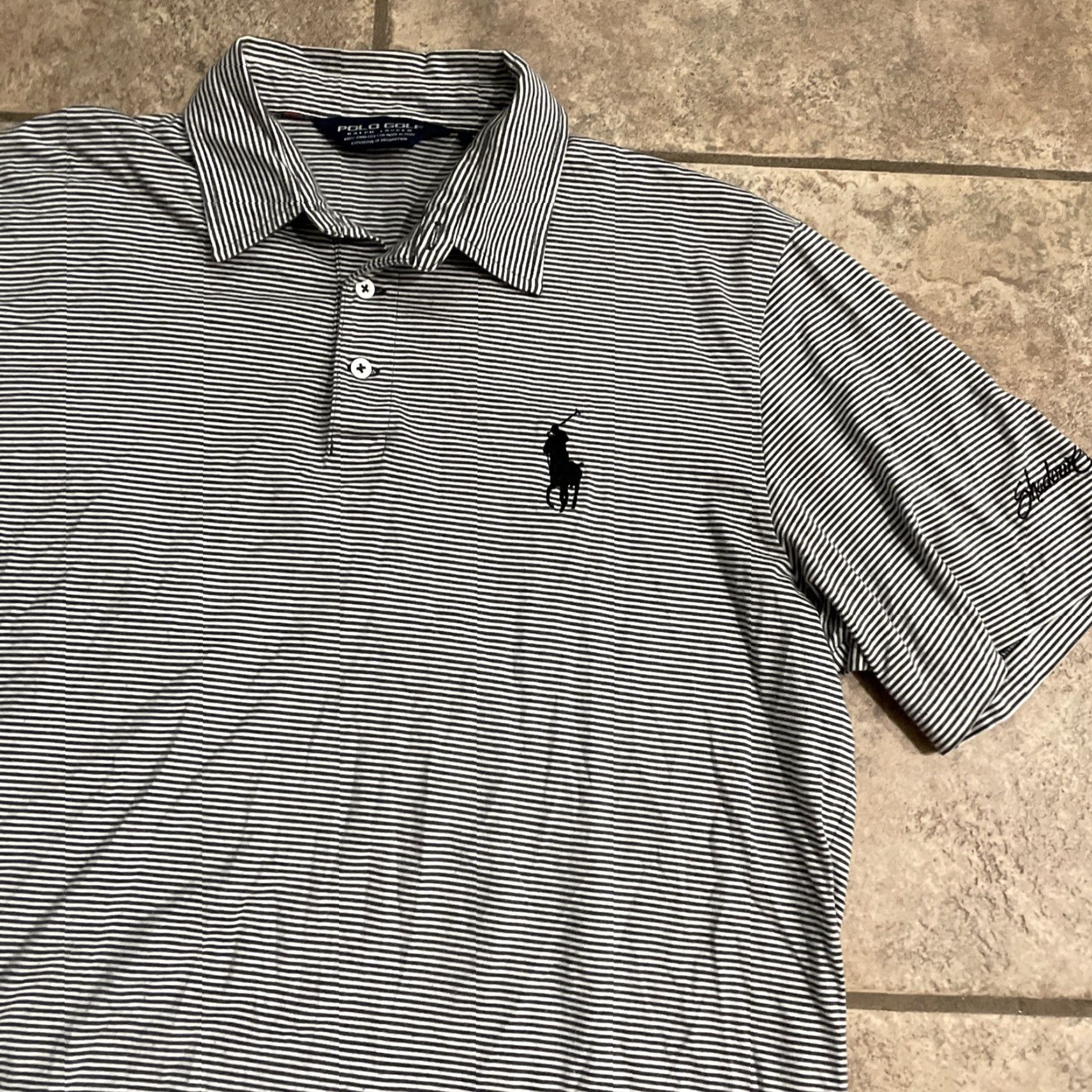 Polo Ralph Lauren Polo Ralph Lauren Polo Golf Shirt Mens L Striped 100% Pima Cotton Multicolor Golf Shirt L Mens Size US L / EU 52-54 / 3 - 2 Thumbnail
