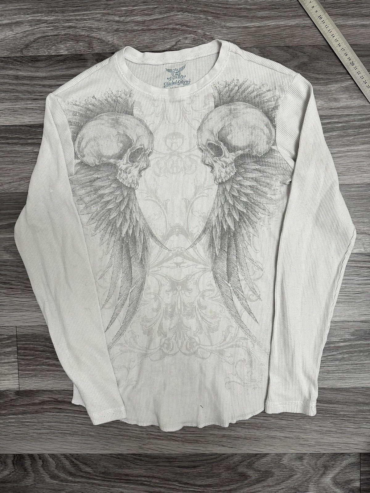 Faded Glory × Streetwear × Vintage Faded Glory Skull Wing Cyber 