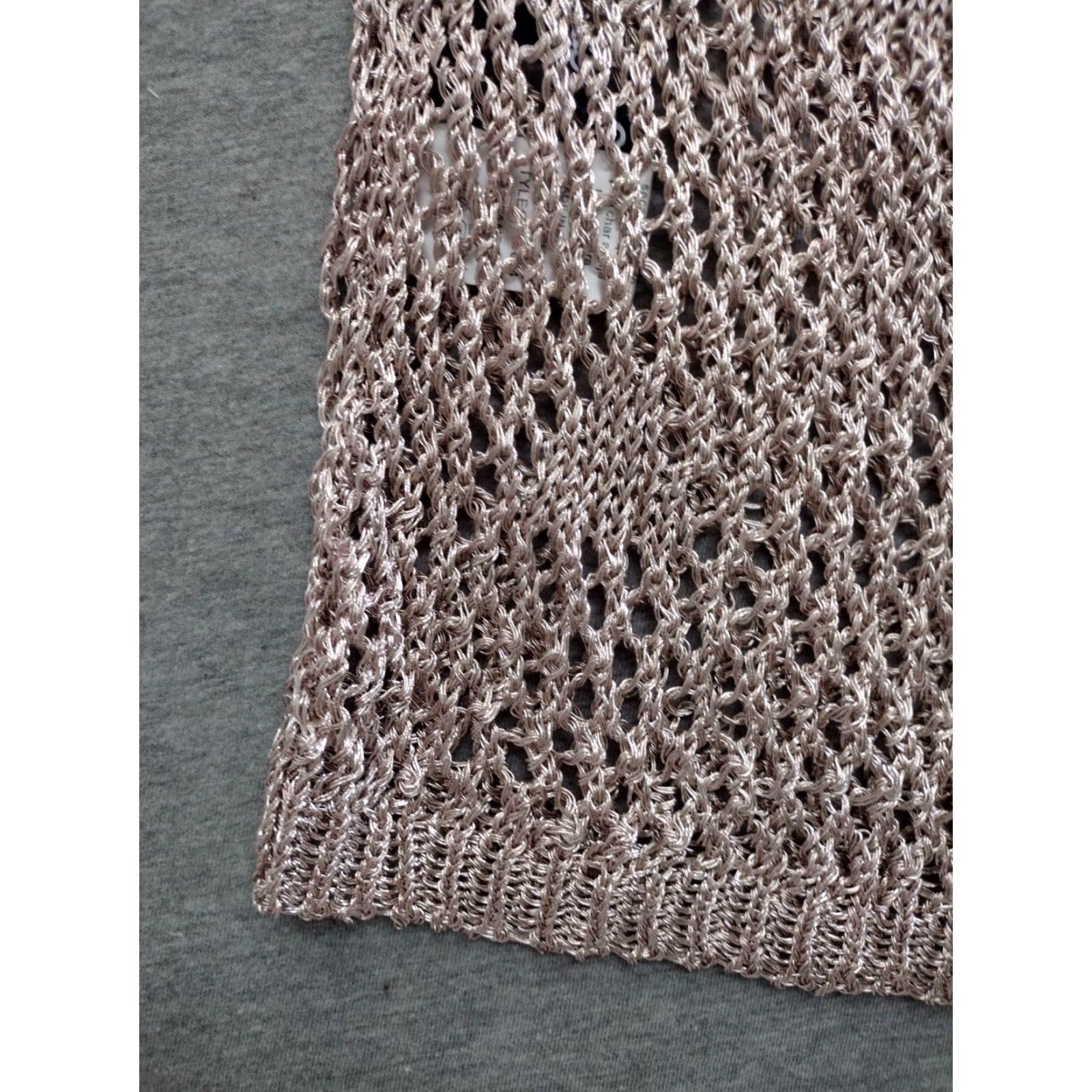 Pinko Codigo Crochet Long Knit Dress L Pink V-Neck Sleeveless Bodycon Womens Size L / US 10 / IT 46 - 7 Thumbnail