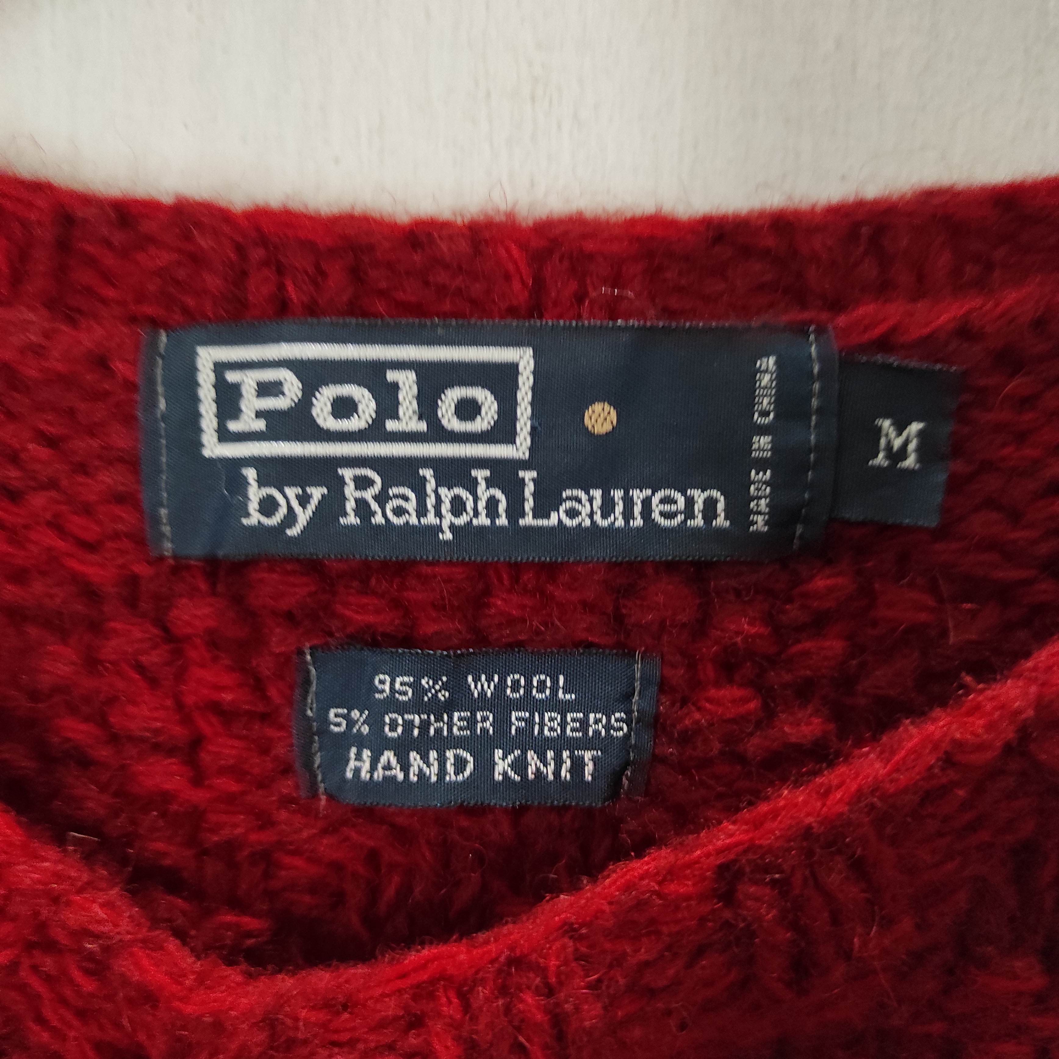 Polo Ralph Lauren Vintage Polo Ralph Lauren Hand Knit Wool Sweater Size US M / EU 48-50 / 2 - 7 Thumbnail