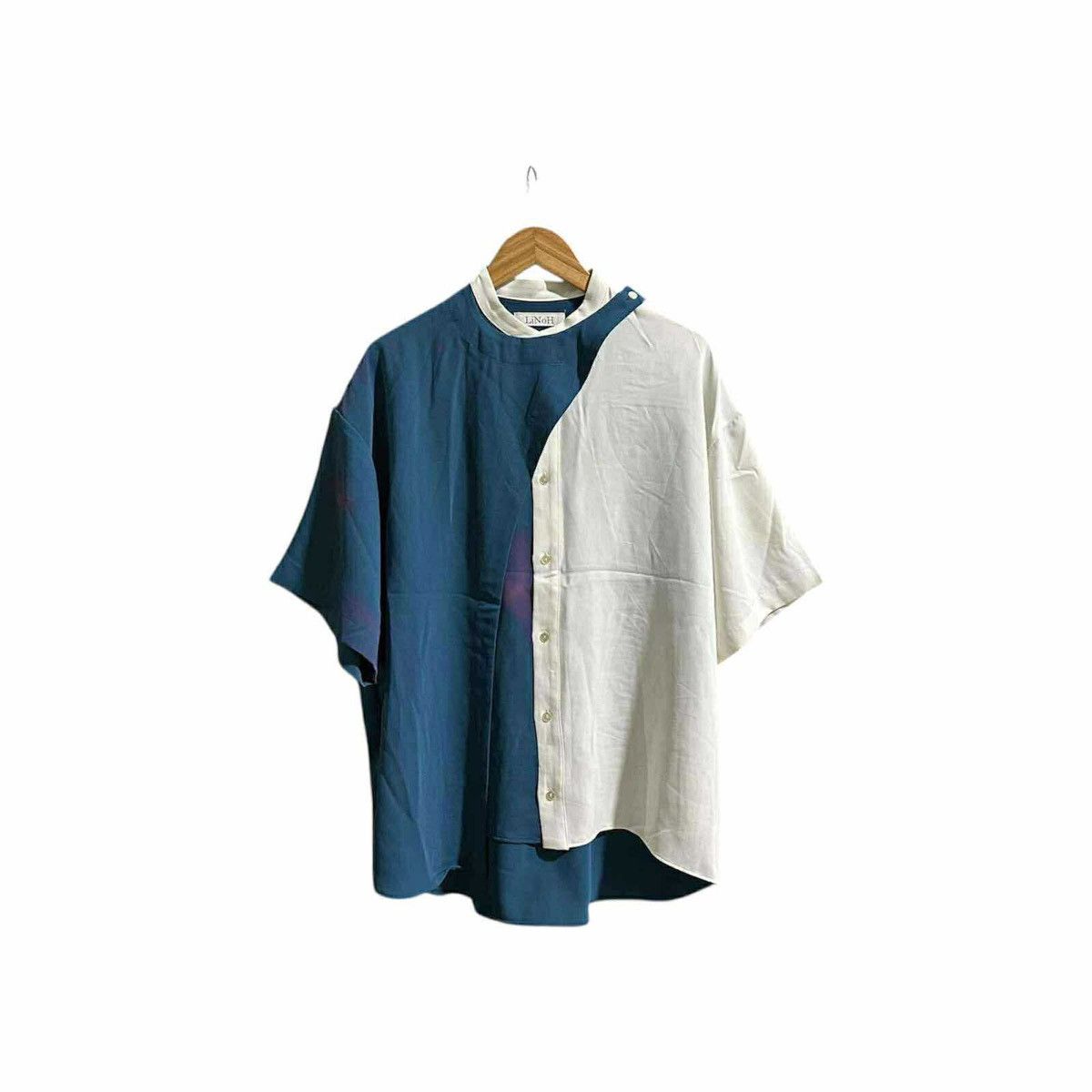 Japanese Brand 🔥Japanese Avant Garde Drape Layered Asymmetric Shirt Size US XL / EU 56 / 4 - 9 Thumbnail