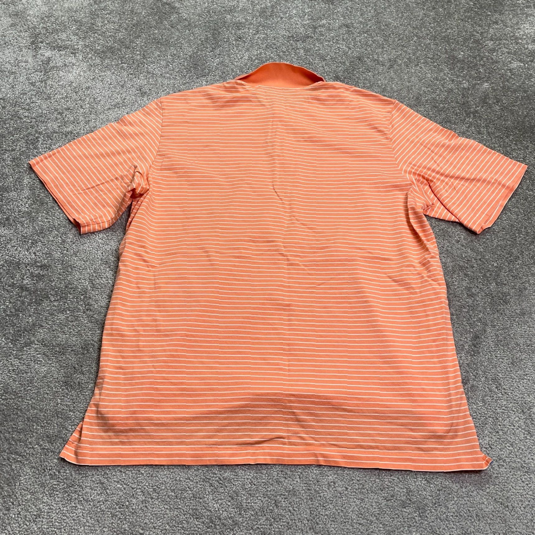 Ralph Lauren Ralph Lauren Polo Golf Shirt Mens XL Orange Striped Short Sleeve Cotton Outdoor Size US XL / EU 56 / 4 - 2 Thumbnail