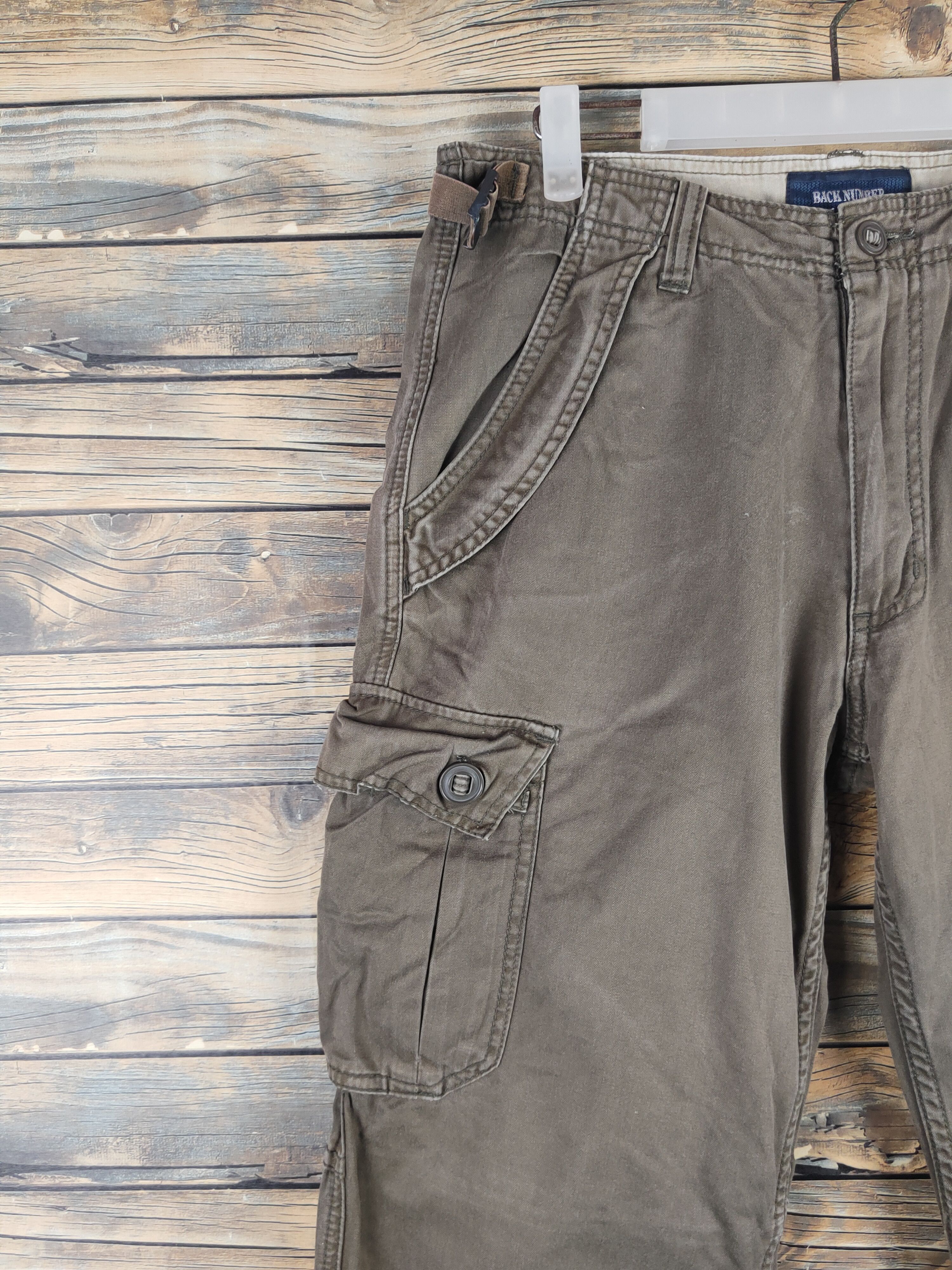 Japanese Brand DL Back Number Brown Multipocket Cargo Pants #46-235T Size US 32 / EU 48 - 3 Thumbnail