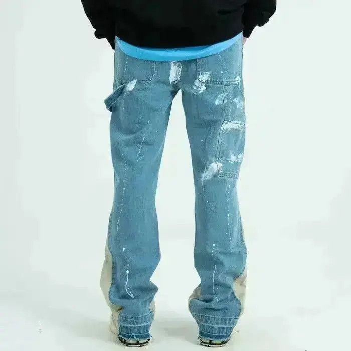Japanese Brand Paint Splatter Flare Denim Jeans Size US 32 / EU 48 - 2 Thumbnail