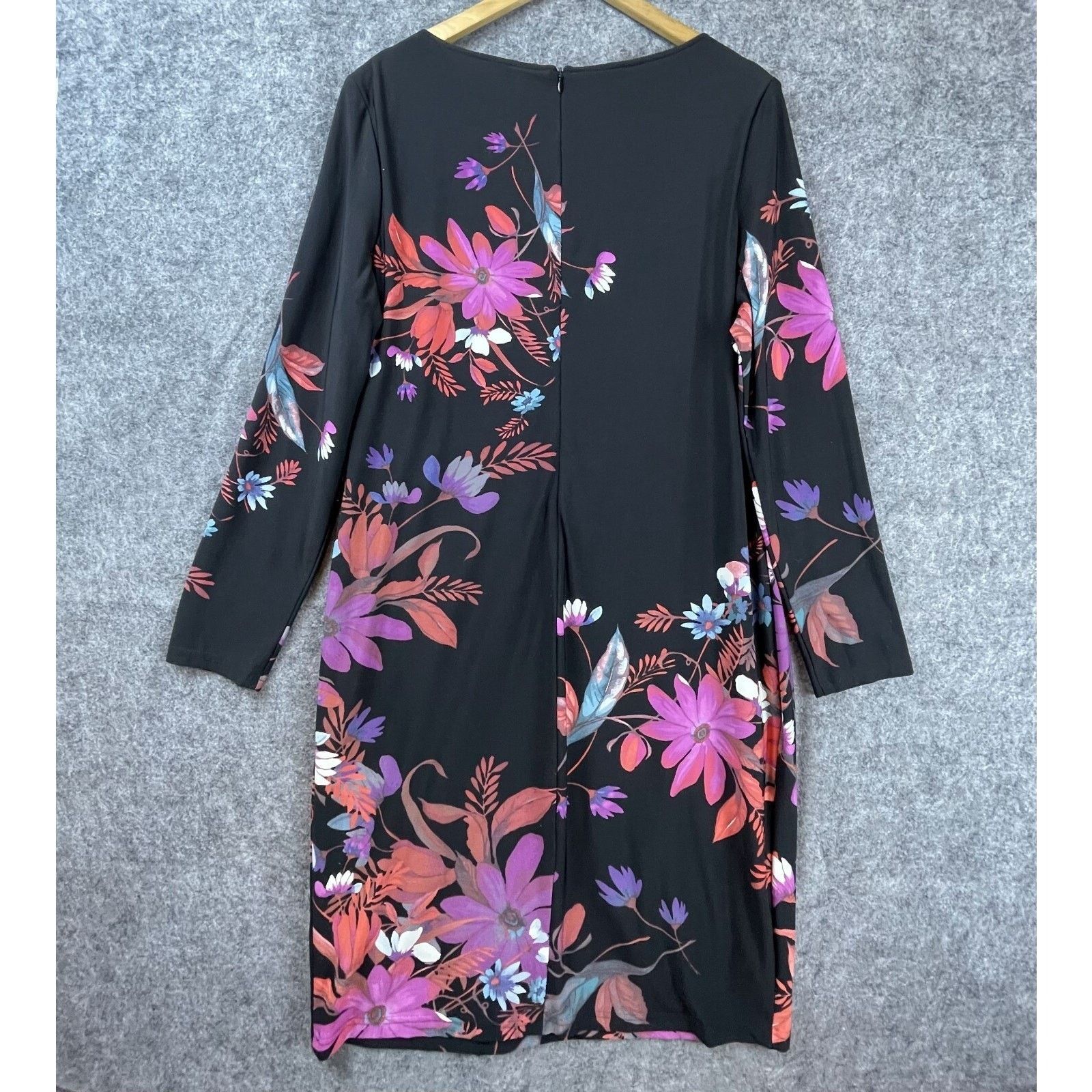 Joseph Ribkoff Joseph Ribkoff Dress Women 20 Black Floral Bright Artsy Chic Size 3XL / US 20-22 - 2 Thumbnail