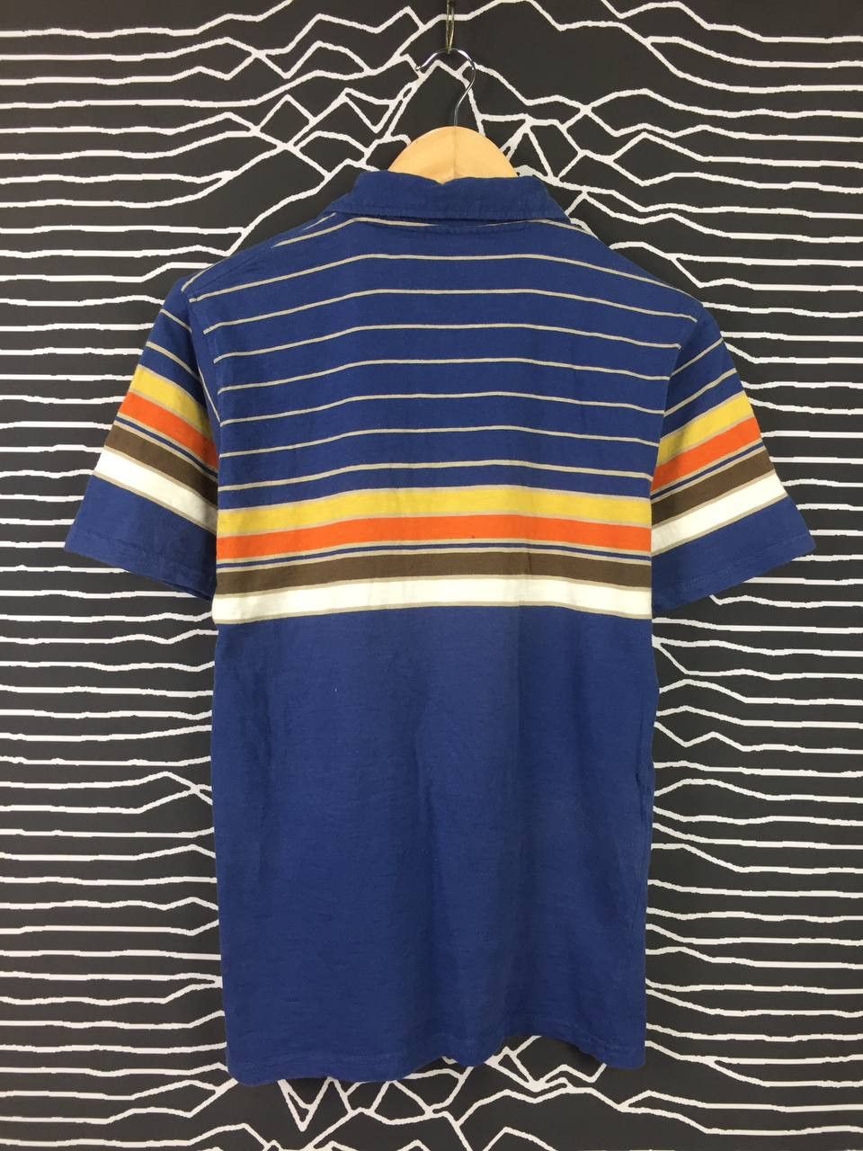 Japanese Brand Vtg Oblo Design Retro Surf Style Color Block Stripe Polo Tee Size US M / EU 48-50 / 2 - 5 Thumbnail