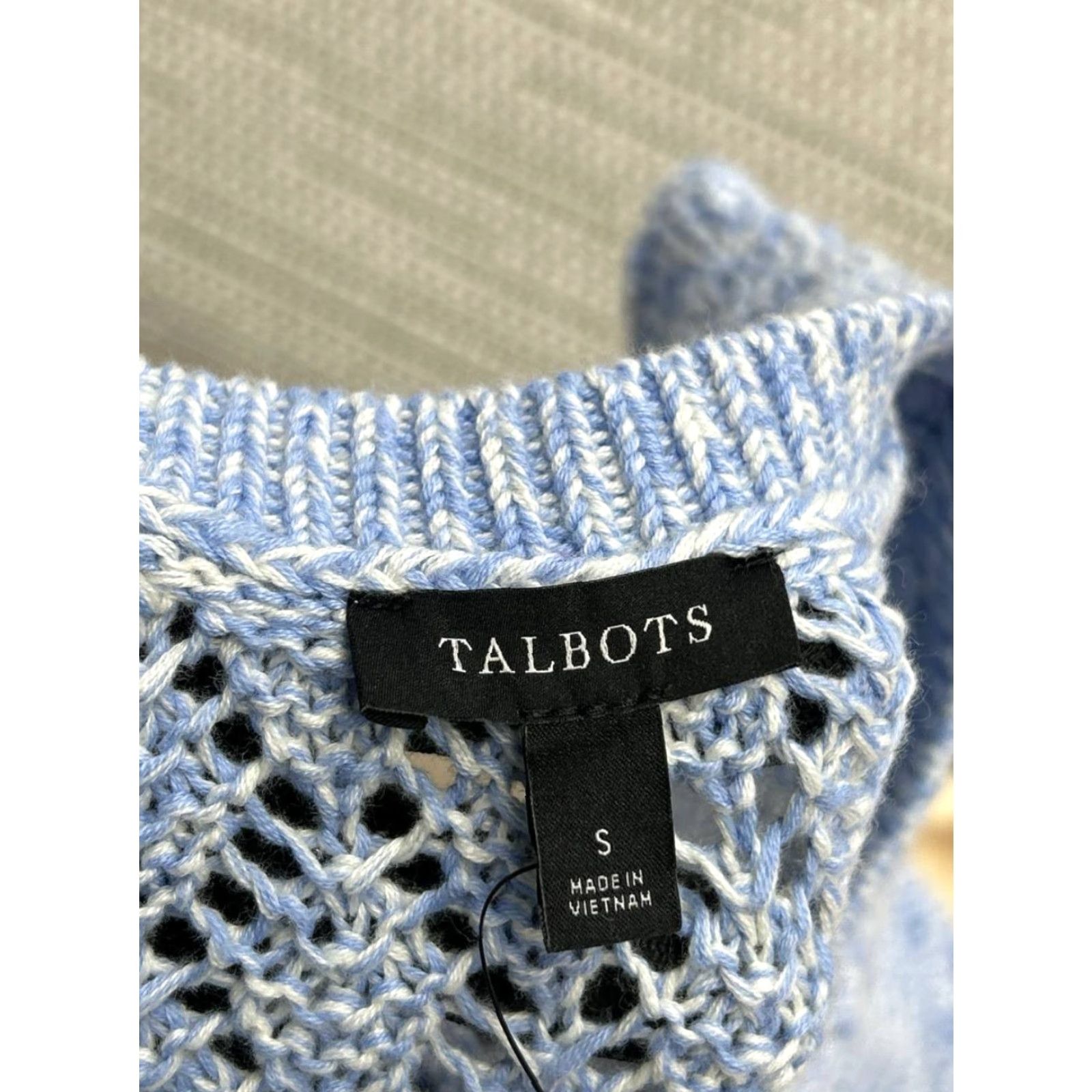 Talbots Talbots Mens Sweater Small Blue Cotton Blend Knit Pullover New Size US S / EU 44-46 / 1 - 3 Thumbnail