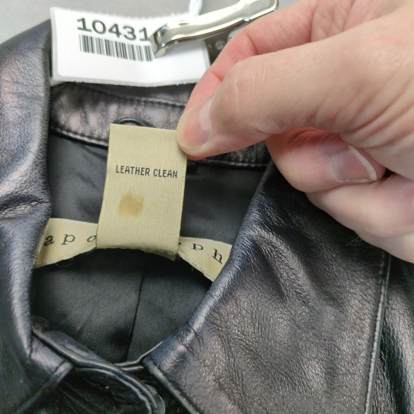 Other Apostrophe Genuine Leather Jacket Womens 4 Concealed Buttons Size S / US 4 / IT 40 - 9 Thumbnail
