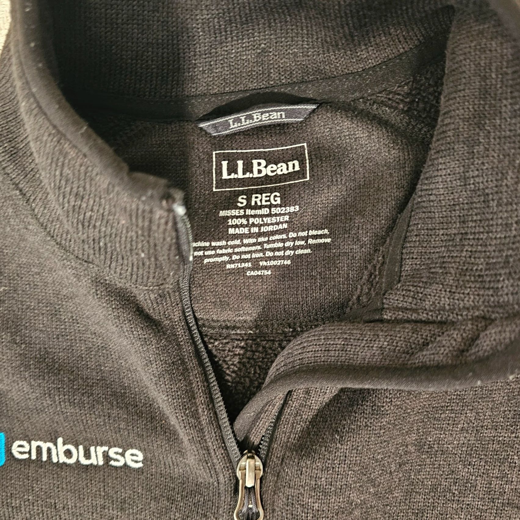 Vintage VINTAGE L.L. Bean Sweater Fleece Black Full Zip S Womens Logo Emburse 502383 Size S / US 4 / IT 40 - 7 Thumbnail