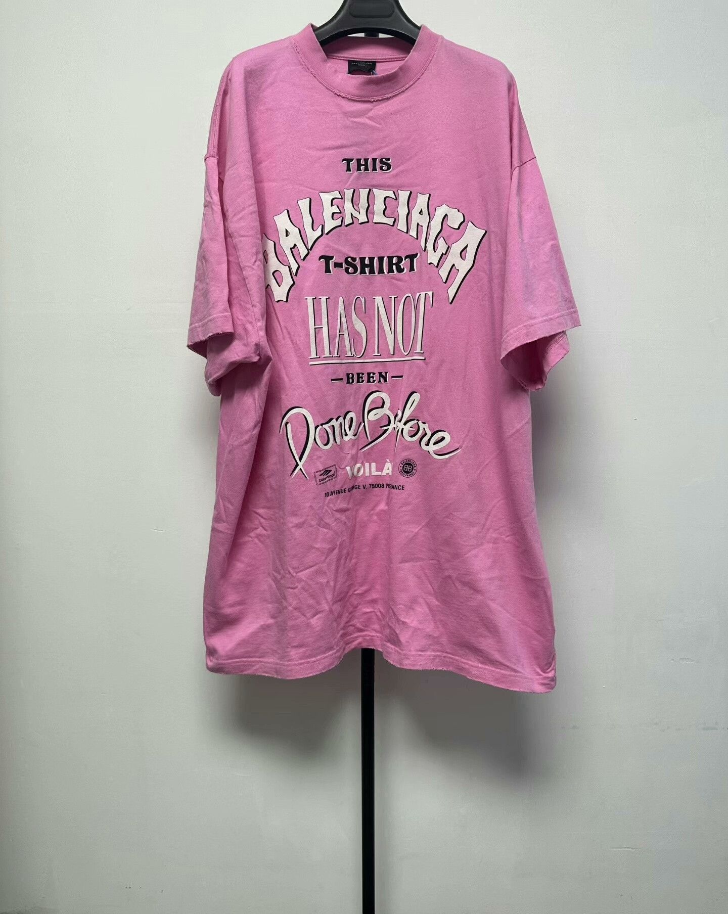 Balenciaga Balenciaga Pink Graphic Done Before Tee Size 4 Size US XL / EU 56 / 4 - 1 Thumbnail