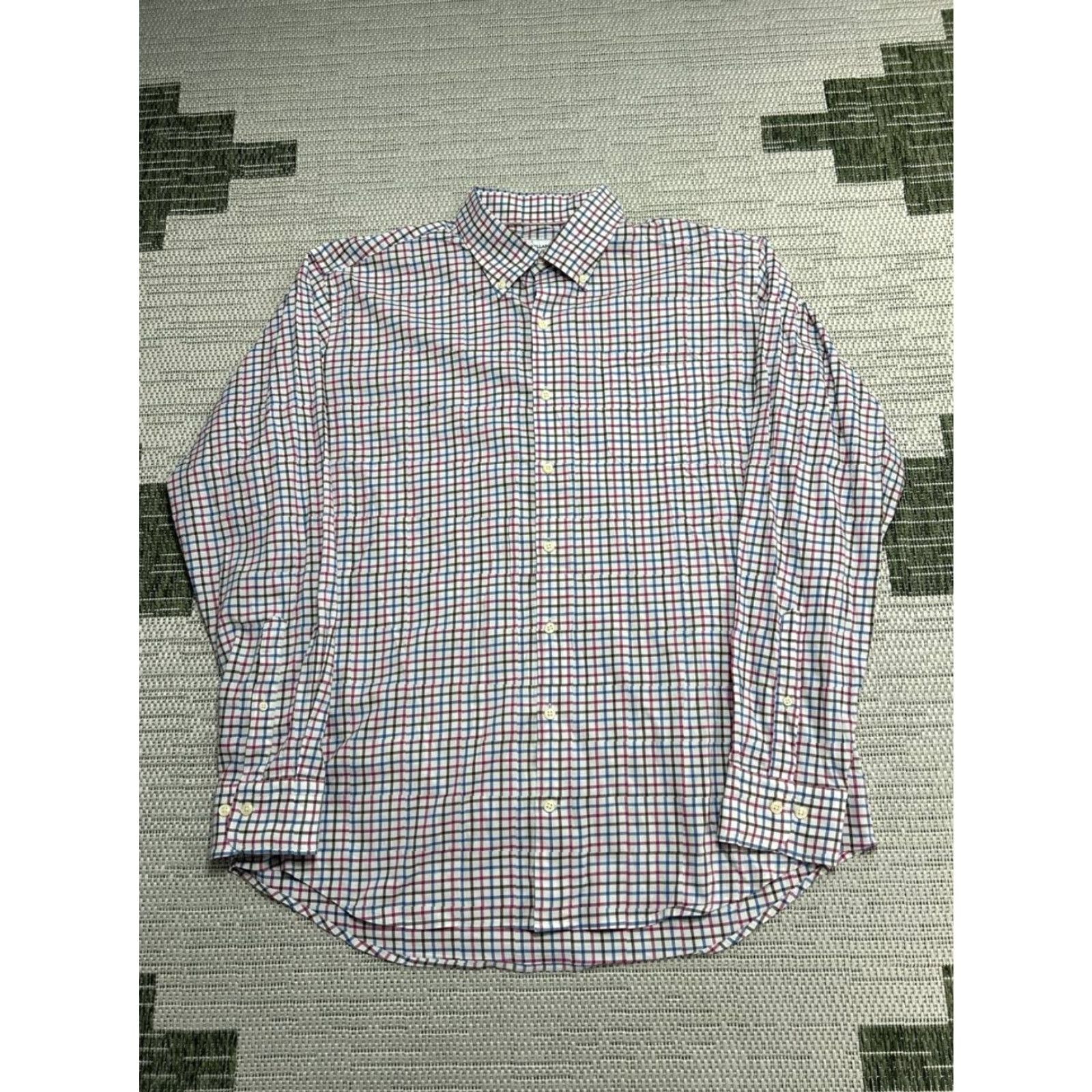 Peter Millar Peter Millar Shirt Mens XL Multicolor Cotton Stretch Plaid Checkered Button Down Shirt Size US XL / EU 56 / 4 - 2 Thumbnail