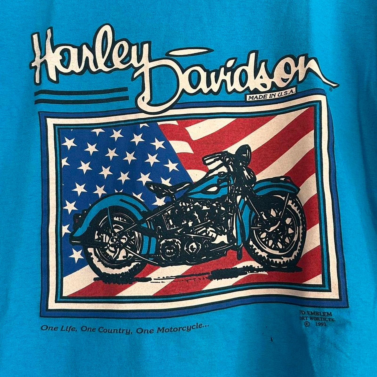 Harley Davidson × Vintage Vintage 1991 Harley Davidson 3D Emblem Shirt Size US L / EU 52-54 / 3 - 3 Thumbnail
