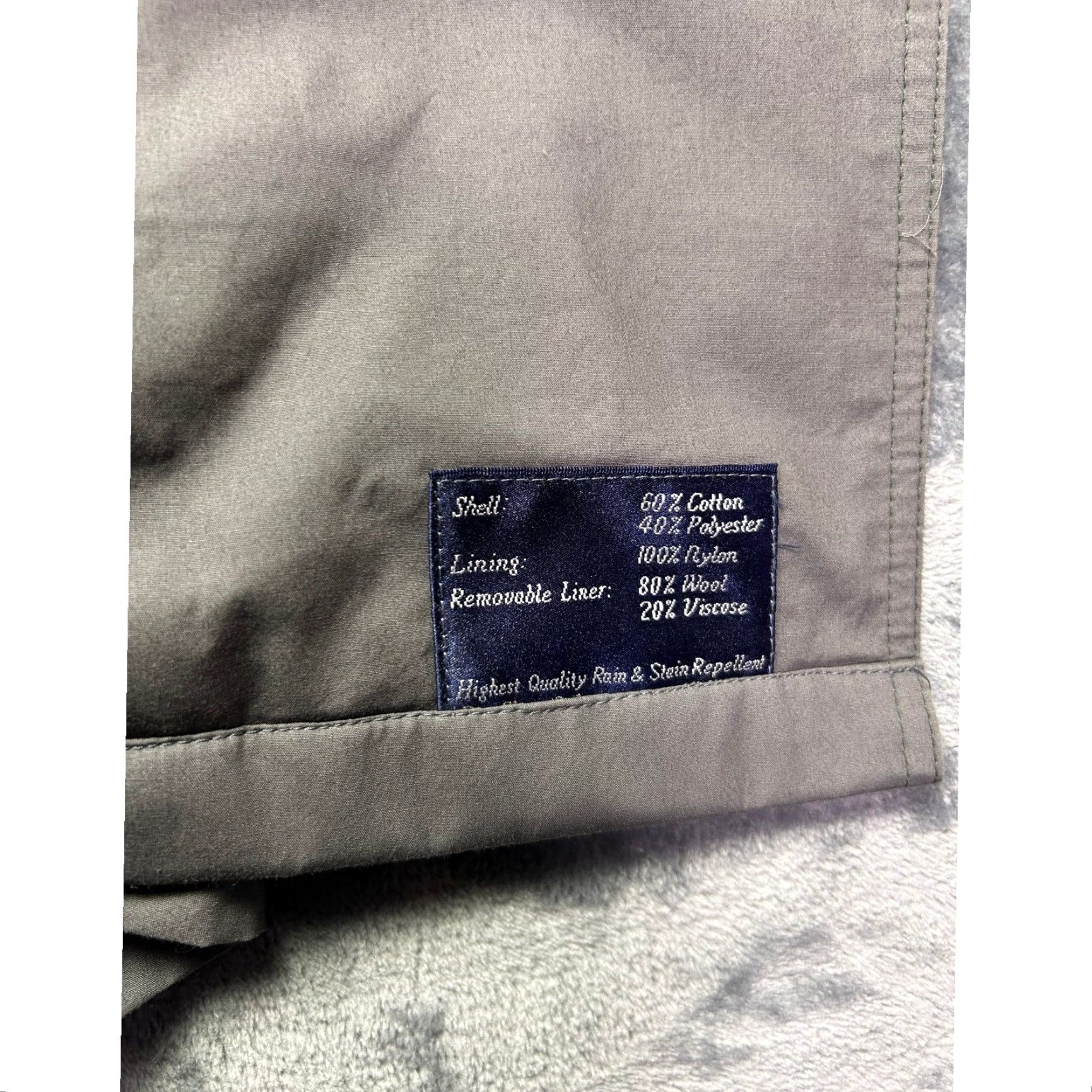 Ralph Lauren VTG Chaps Ralph Lauren Mens Coat Trench Wool Liner Removable 40R Gray Long C Size US XXS / EU 40 - 4 Thumbnail