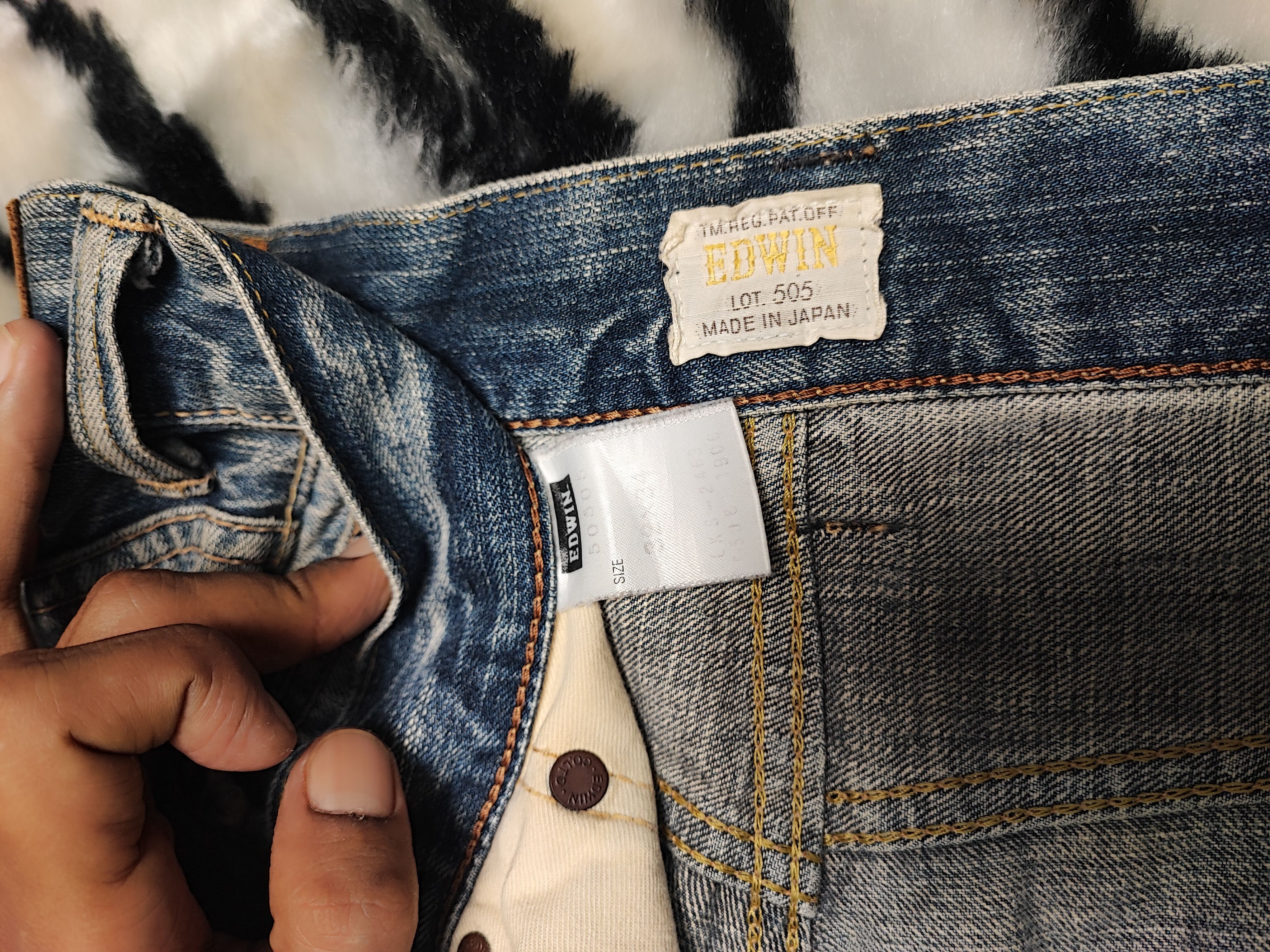 Edwin × Japanese Brand Edwin Jeans Selvedge 505Z Redline Size US 33 - 7 Thumbnail