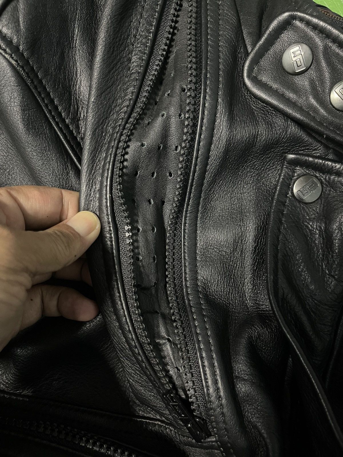 Other Vintage PLICANA leather biker Jacket Size US L / EU 52-54 / 3 - 9 Thumbnail