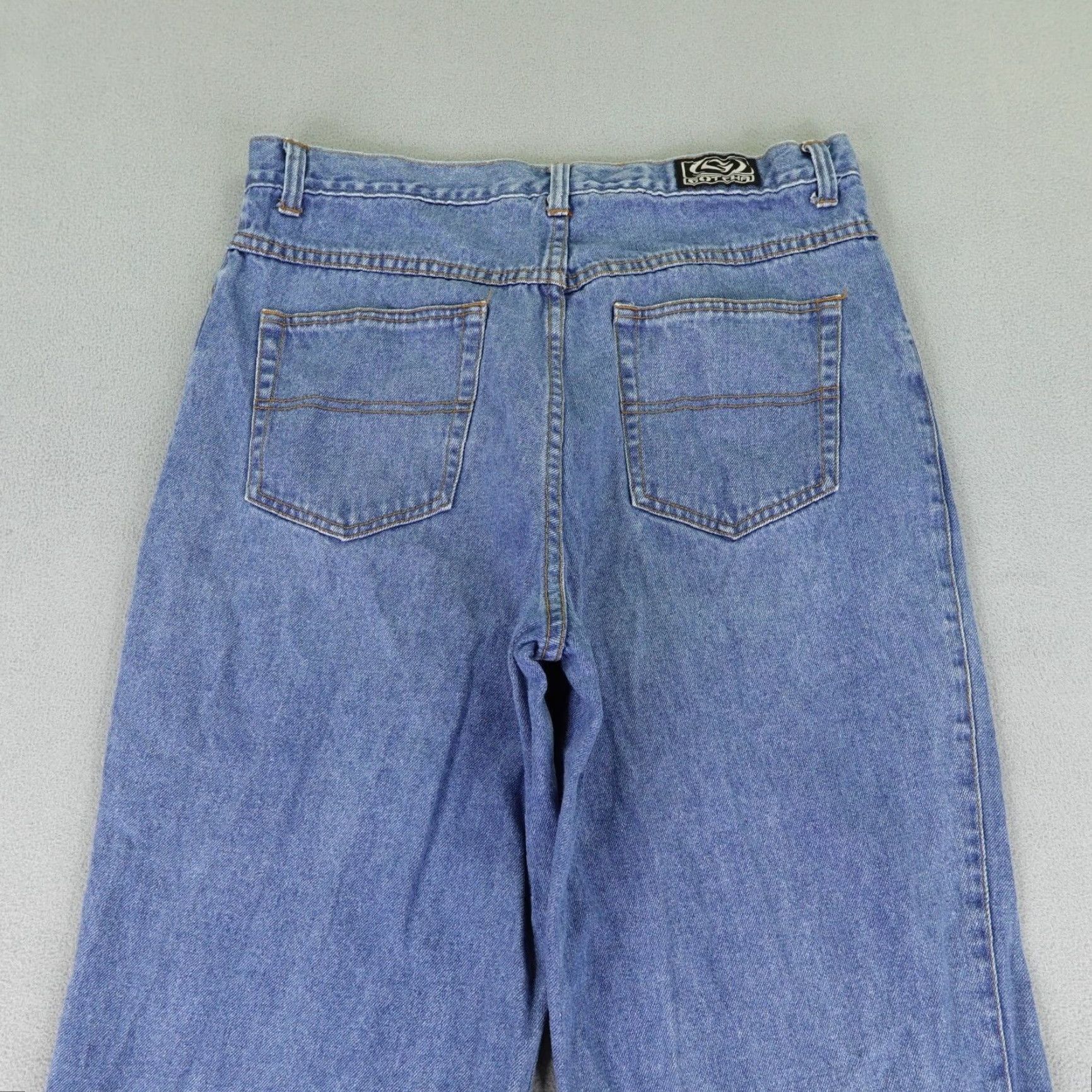 Gotcha VINTAGE Gotcha Jeans Mens 34x34 Denim High Rise Jeans Straight 90s Y2K Blue Regular Mens Size US 33 - 7 Thumbnail