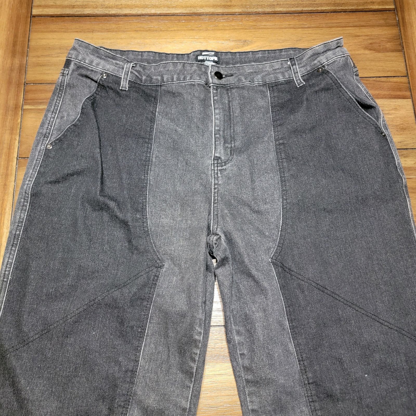 Hot Topic Hot Topic Black Wide Leg Jeans - Size 38W x 32L Size US 38 / EU 54 - 2 Thumbnail