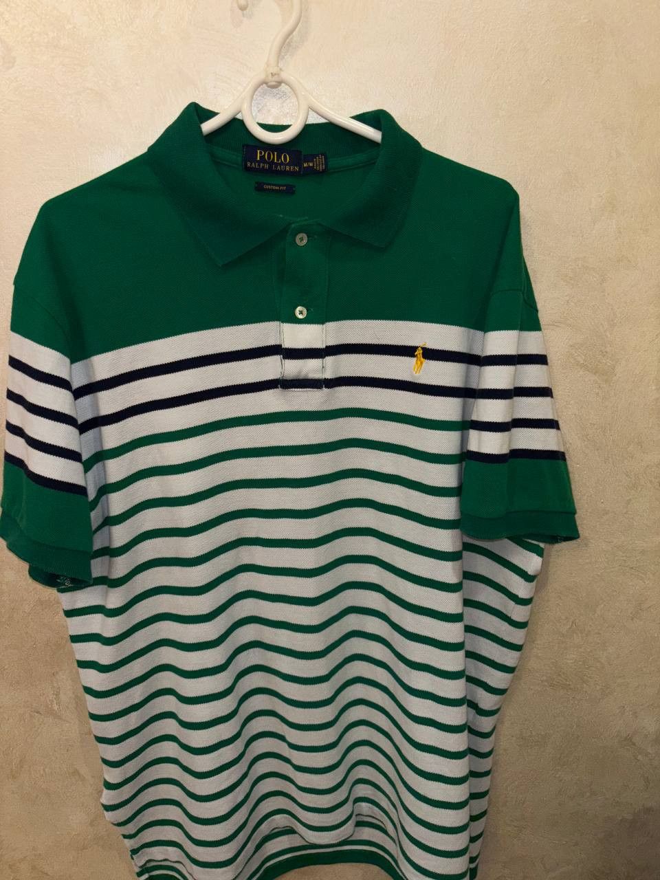 Polo Ralph Lauren Polo Ralph Lauren Green and white men's striped shirt M Size US M / EU 48-50 / 2 - 6 Thumbnail