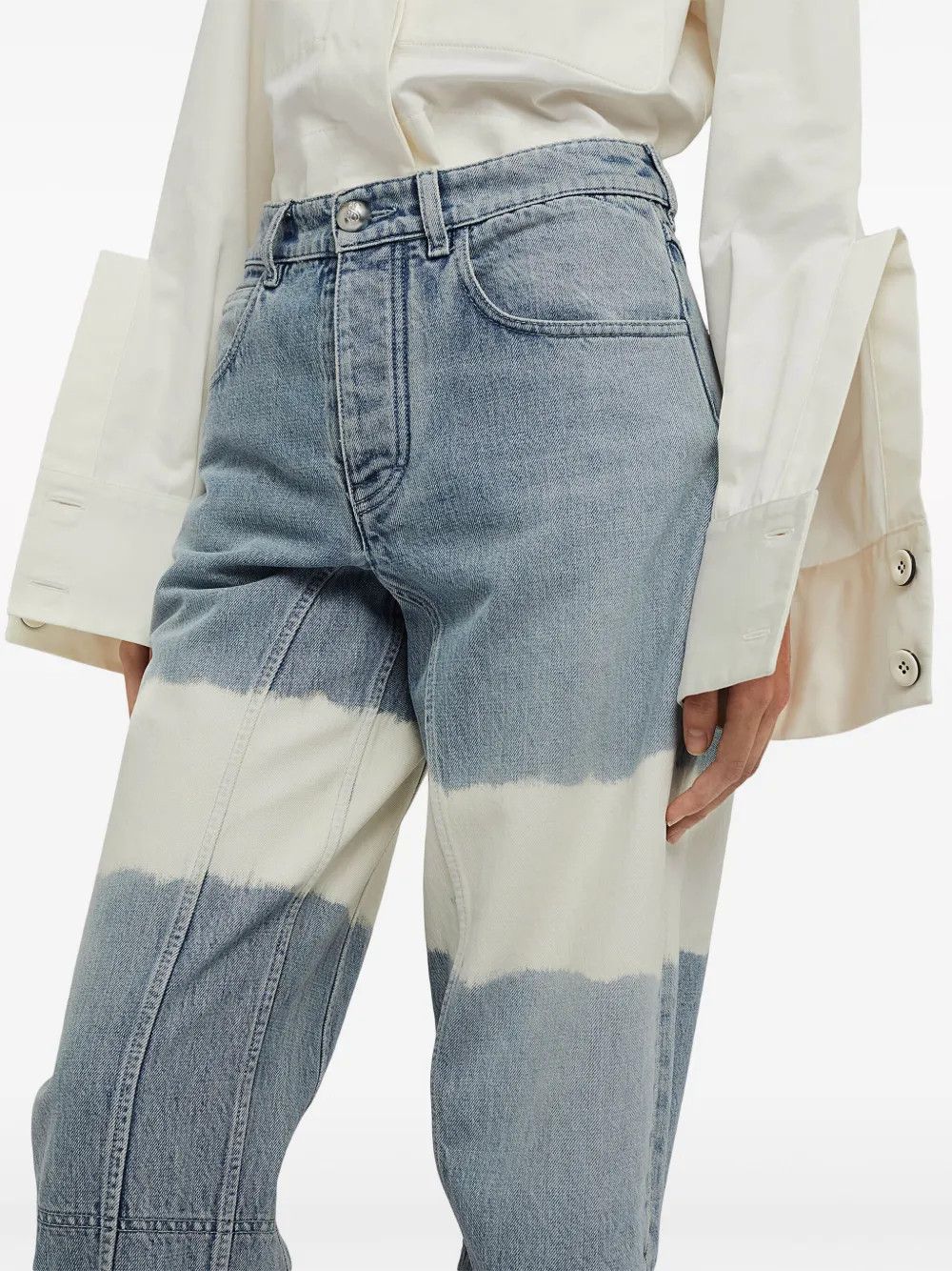 Jil Sander o1mt1gz0426 Denim Pant in Blue/White Size 34" / US 12 / IT 48 - 5 Thumbnail