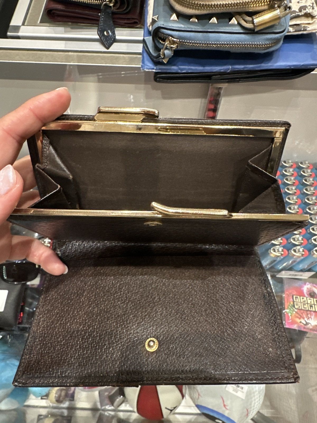 Burberry Burberry Check Canvas Kisslock Long Wallet Size ONE SIZE - 2 Thumbnail
