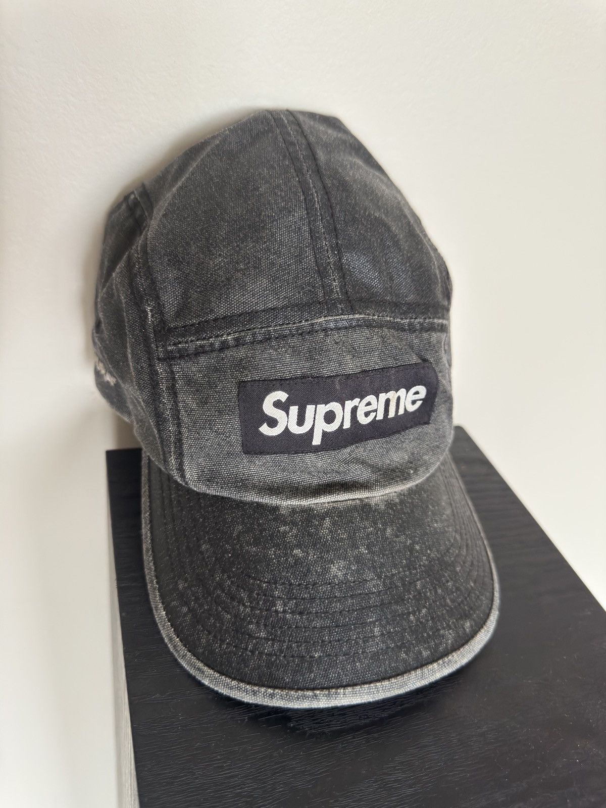 Supreme Supreme Coated Denim Camp Cap Box Logo Size ONE SIZE - 2 Thumbnail
