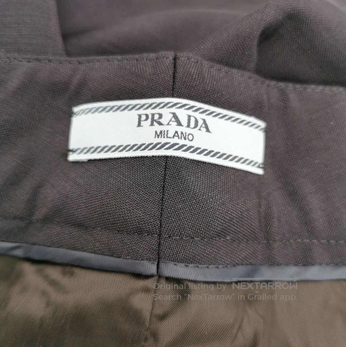 Prada Prada Black Wool Blend Wide. Size 41" - 5 Thumbnail