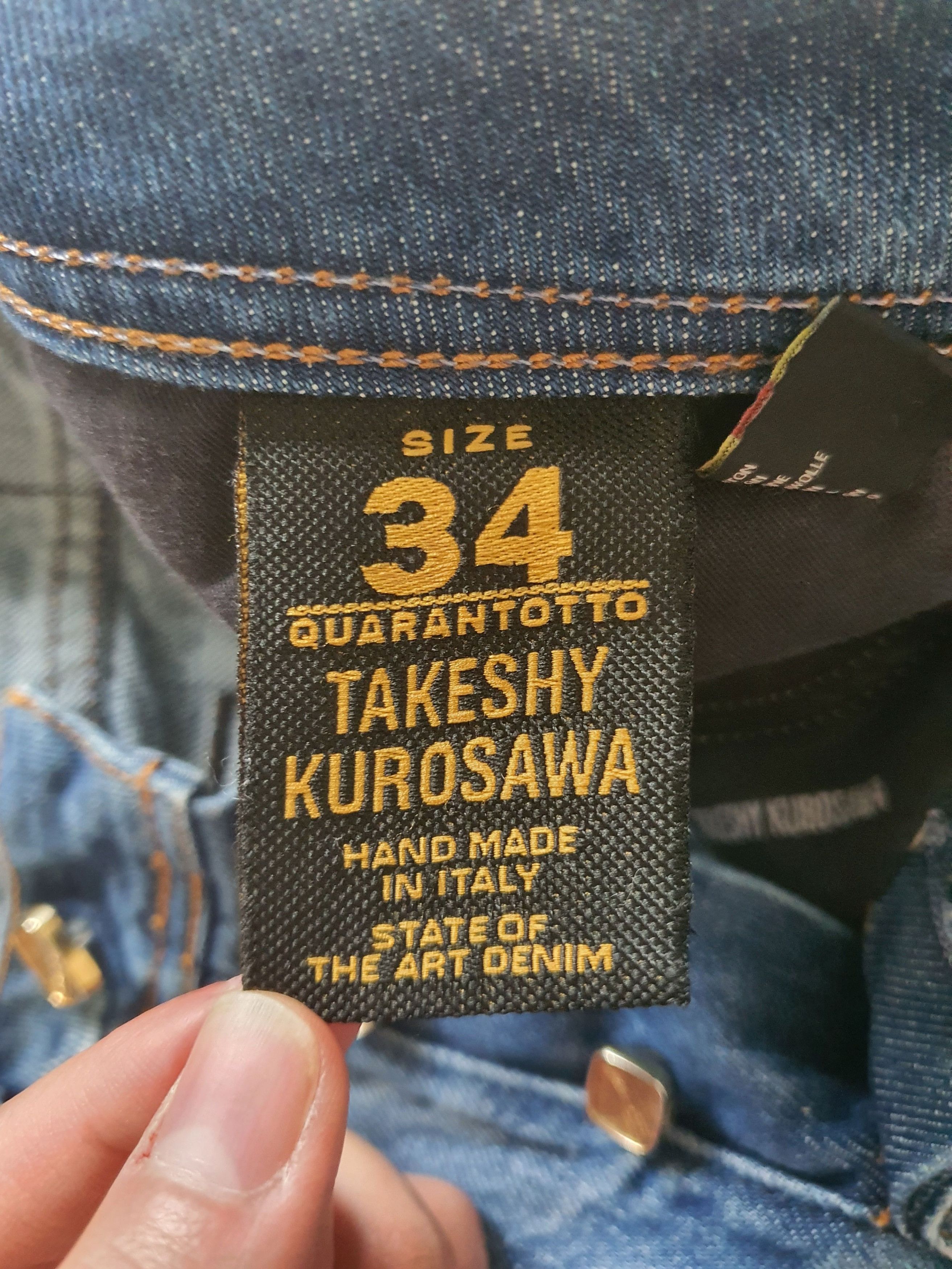 Takeshy Kurosawa Handmade Selvedge Denim Jeans Japanese Fabric - Regular Fit Size US 34 / EU 50 - 7 Thumbnail