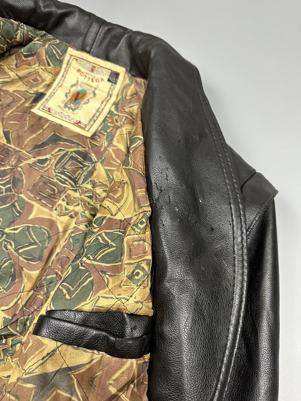 Vintage 🔥Rare Sick🔥Vintage Bottega Soft Leather Jacket Size US L / EU 52-54 / 3 - 15 Thumbnail