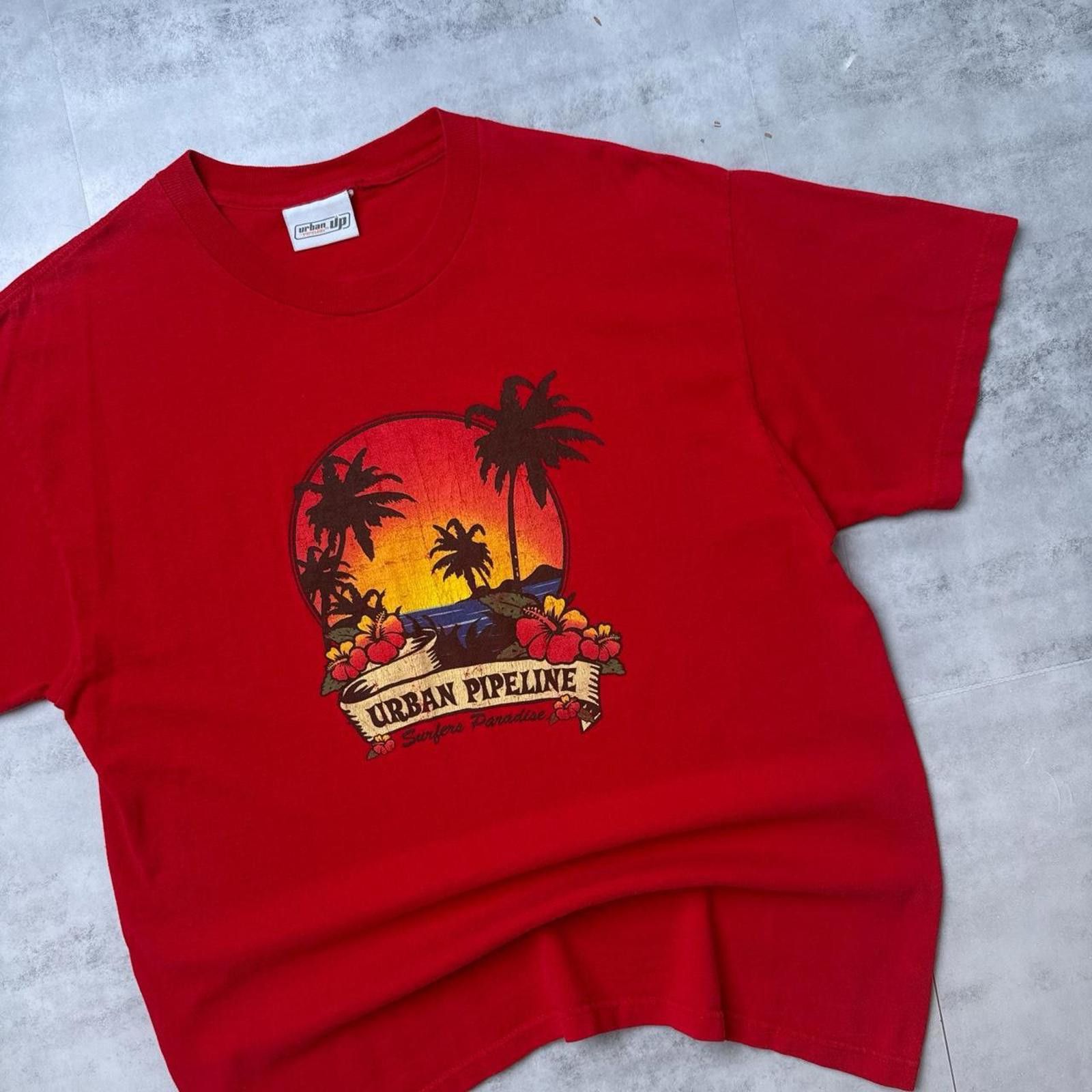 Other Y2K Surf Urban Pipeline 00s Red T shirt Size US M / EU 48-50 / 2 - 4 Thumbnail