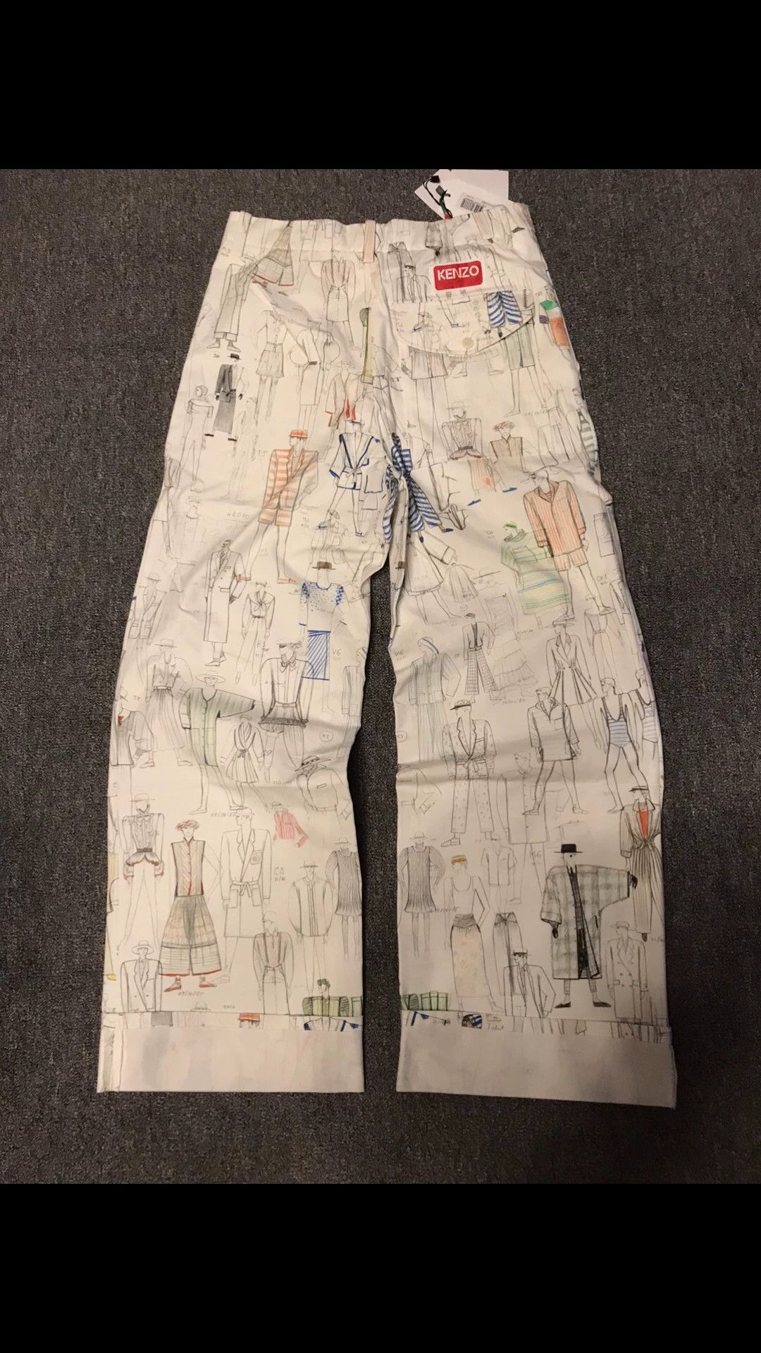Kenzo Kenzo Runway Limited Cotton Graffiti Cuffed Pants Size 27" / US 4 / IT 40 - 2 Thumbnail