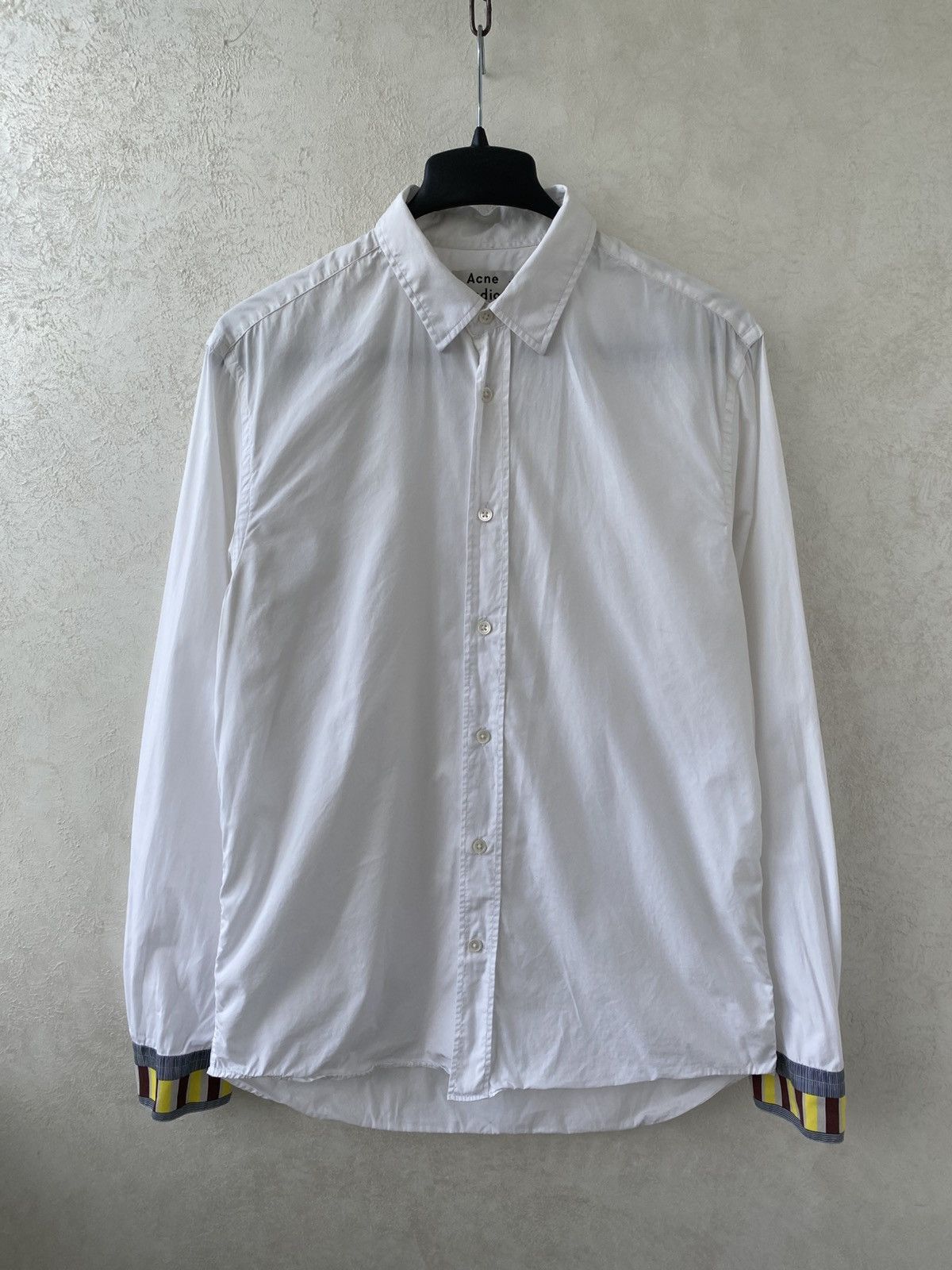 Acne Studios Acne Studios Jeffrey Stripped Cuff Button Up Shirt Size 52 Size US L / EU 52-54 / 3 - 1 Thumbnail