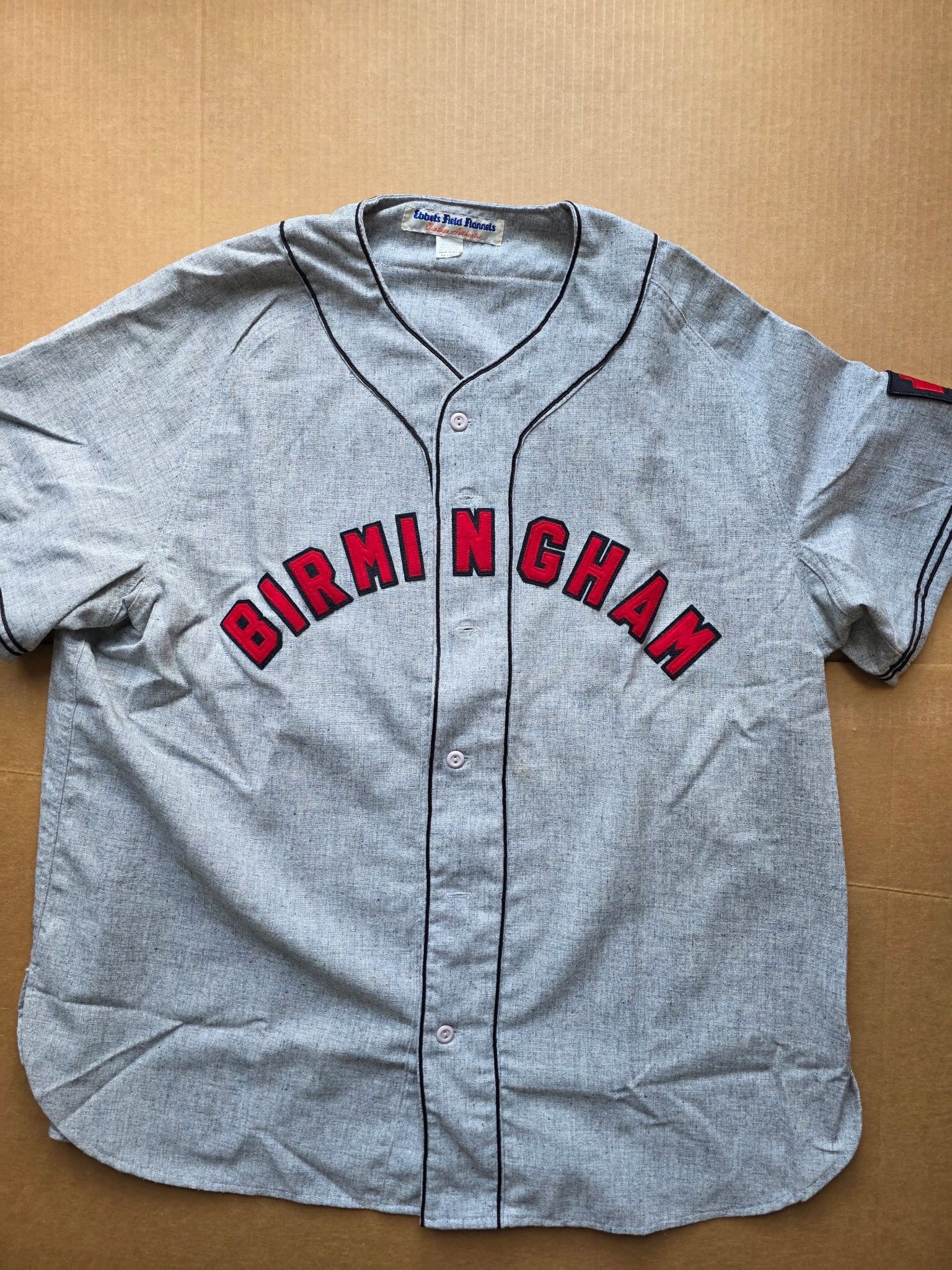 Ebbets Field Flannels Birmingham Black Barons 1948 Authentic Wool Road Jersey -New Size US XXL / EU 58 / 5 - 1 Thumbnail