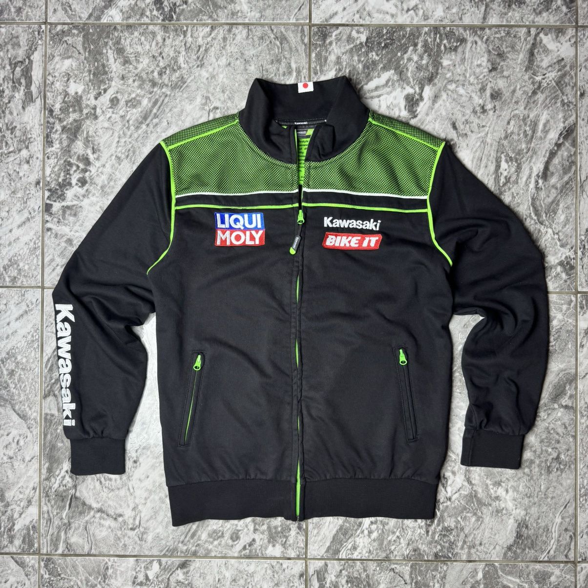 Japanese Brand Kawasaki Japan Racing Moto Hoodie Size US L / EU 52-54 / 3 - 1 Thumbnail