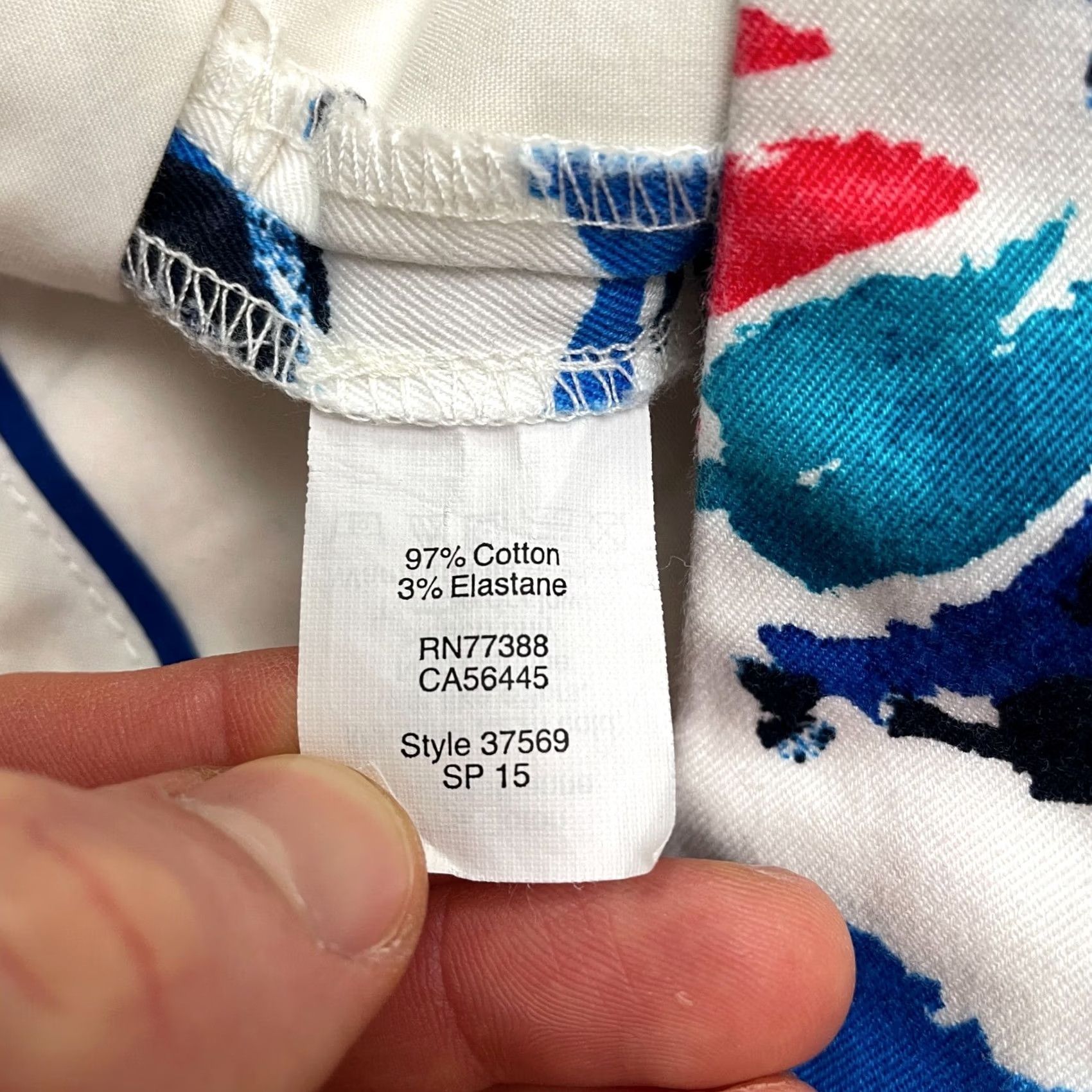 J.Crew J.CREW Womens Shorts 00 White Floral Casual Mid Rise Cotton Stretch Bermuda 3" Size 24" / US 00 / IT 34 - 6 Thumbnail