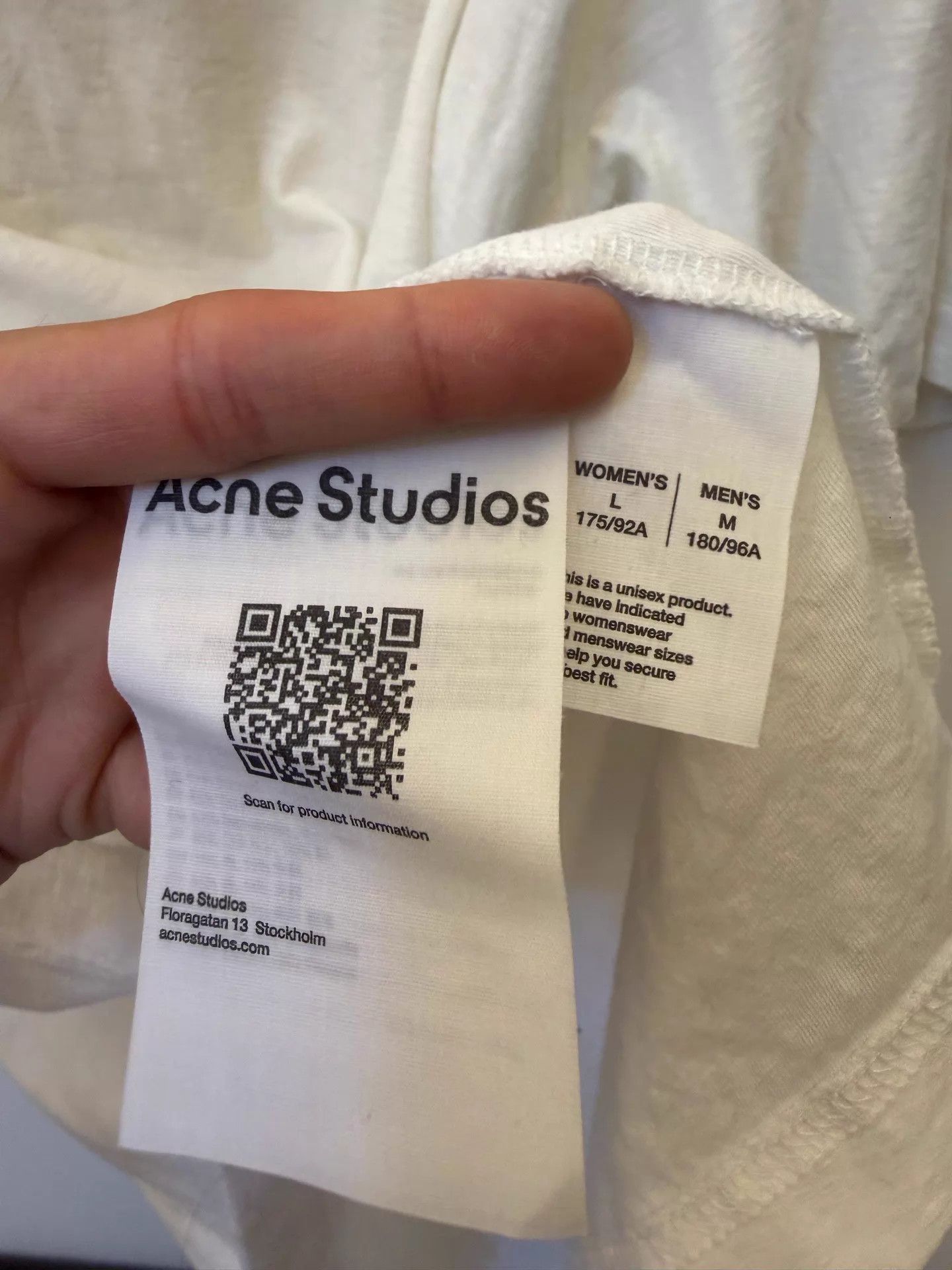 Acne Studios Acne 1996 Logo Vintage Oversized White Unisex Tee L Size US M / EU 48-50 / 2 - 4 Thumbnail
